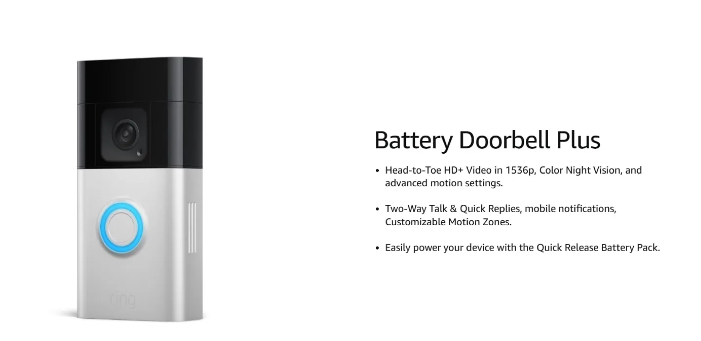 Ring Battery Doorbell Plus - 2nd Gen - With Accessories image indicator(4)