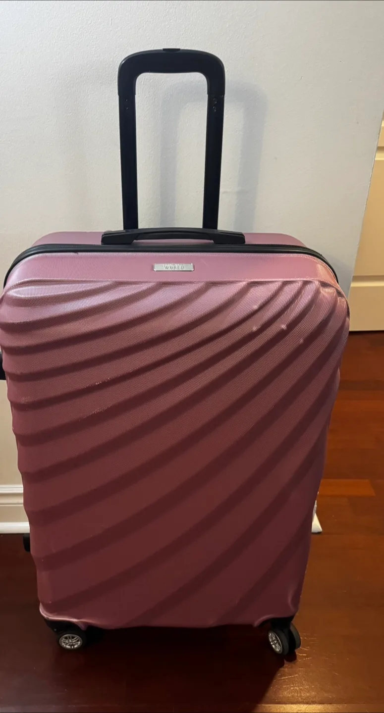 Around the World Pink Hardside Luggage thumbnail