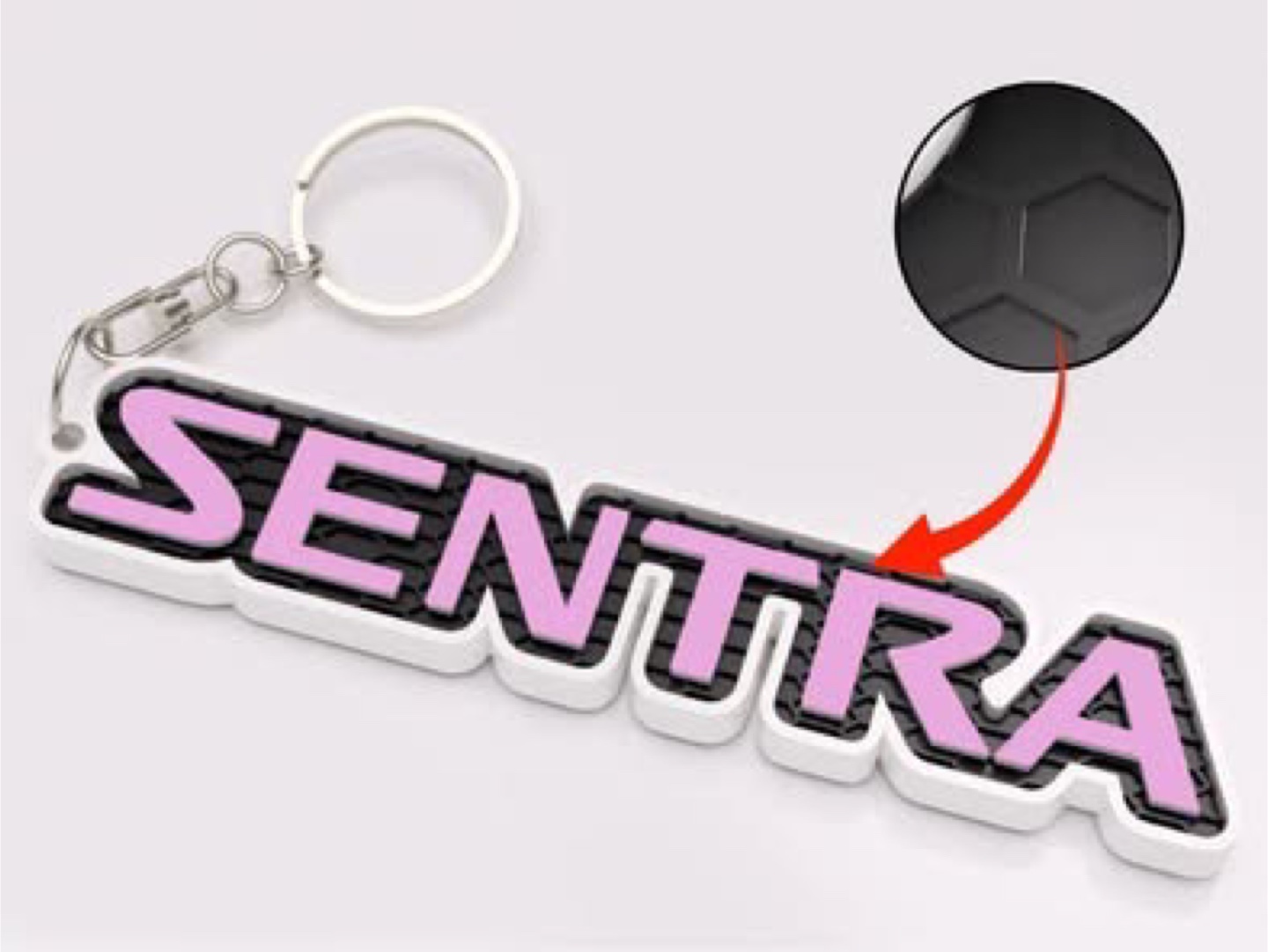 3D Printed sentra logo keychain - photo 4