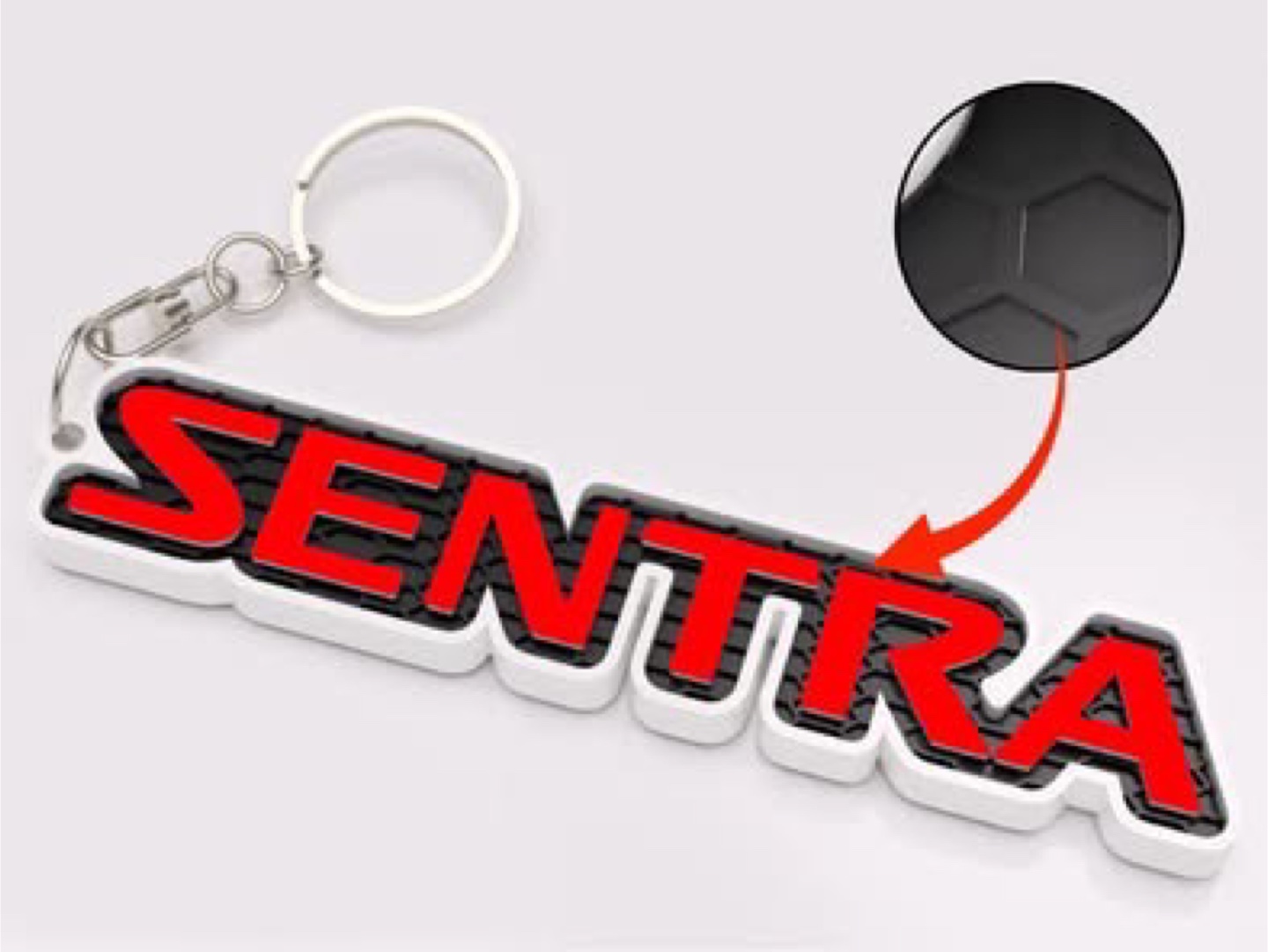 3D Printed sentra logo keychain - photo 5