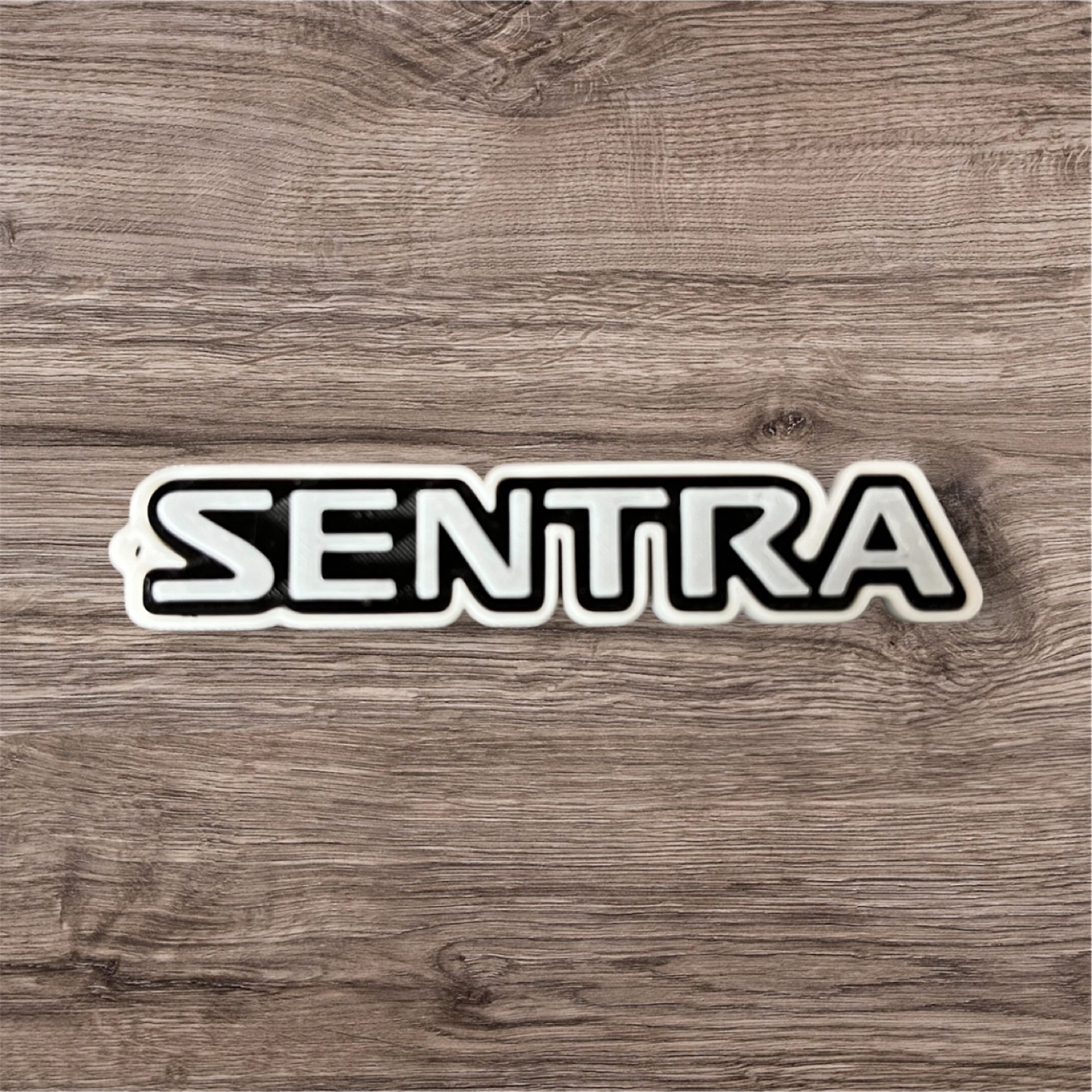 3D Printed sentra logo keychain