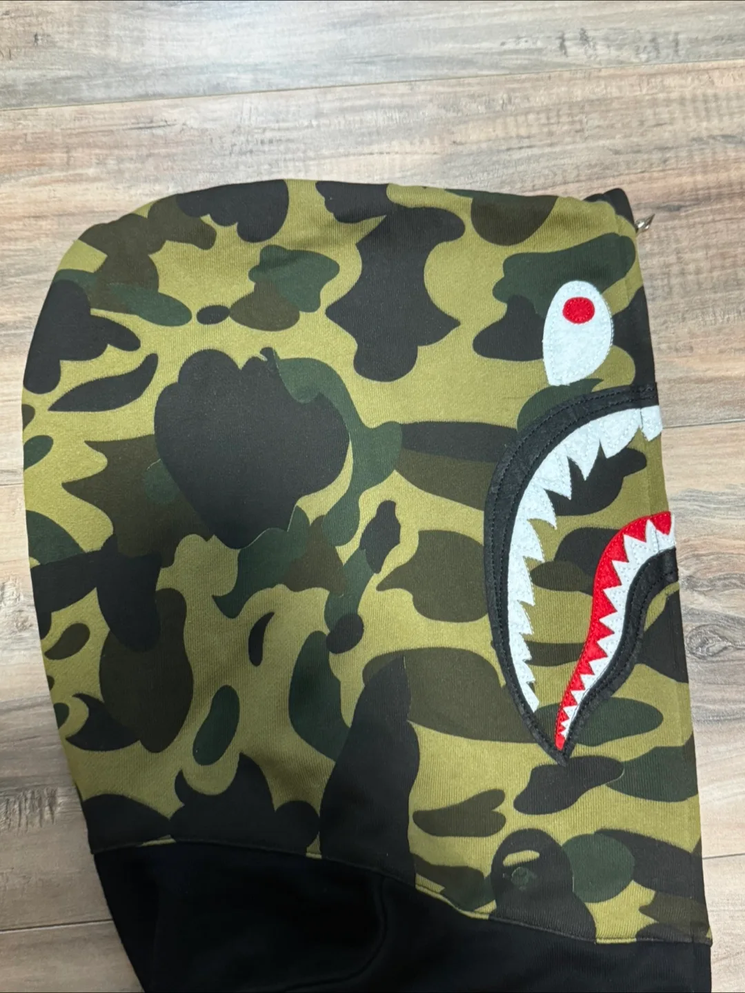 BAPE Shark Full Zip Hoodie - Camo/Black image indicator(5)