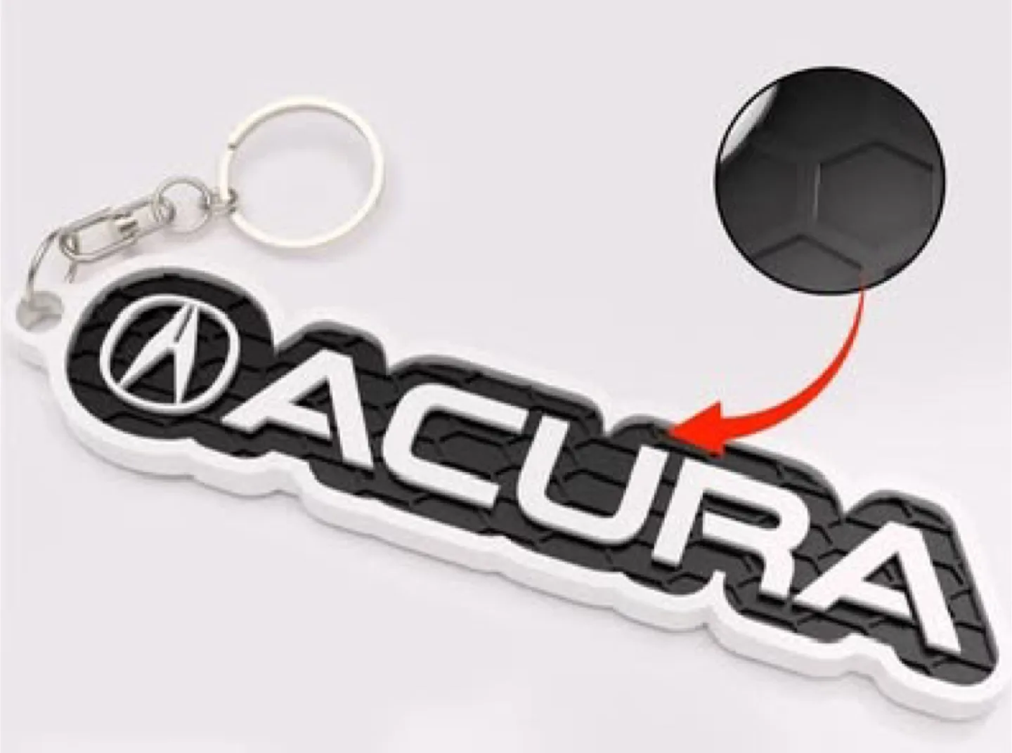 3D printed Acura logo keychain image indicator(6)