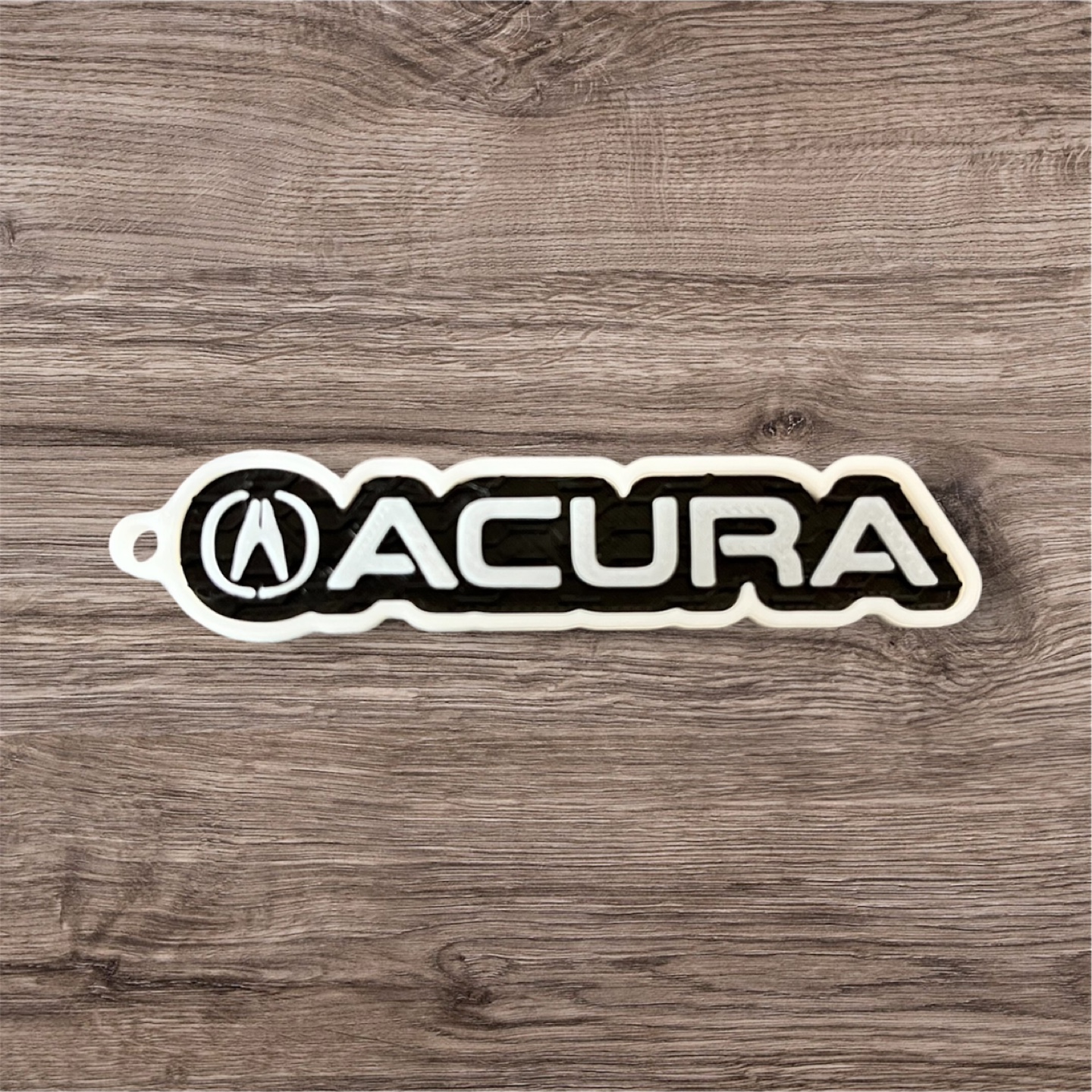 3D printed Acura logo keychain