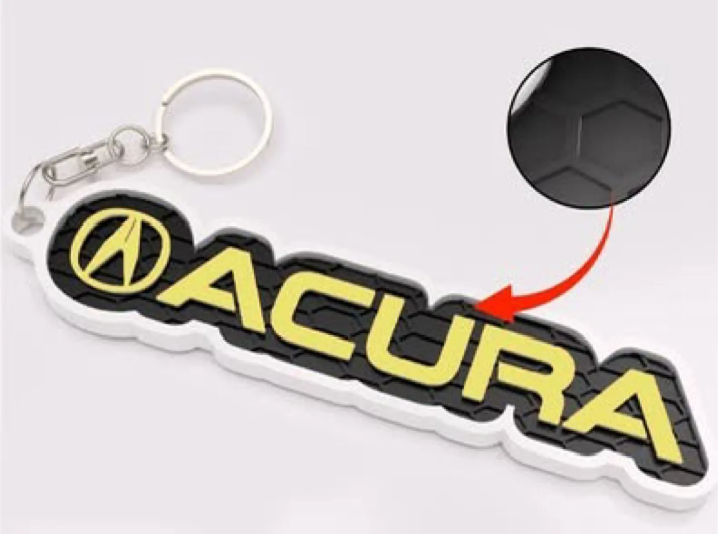 3D printed Acura logo keychain image indicator(7)