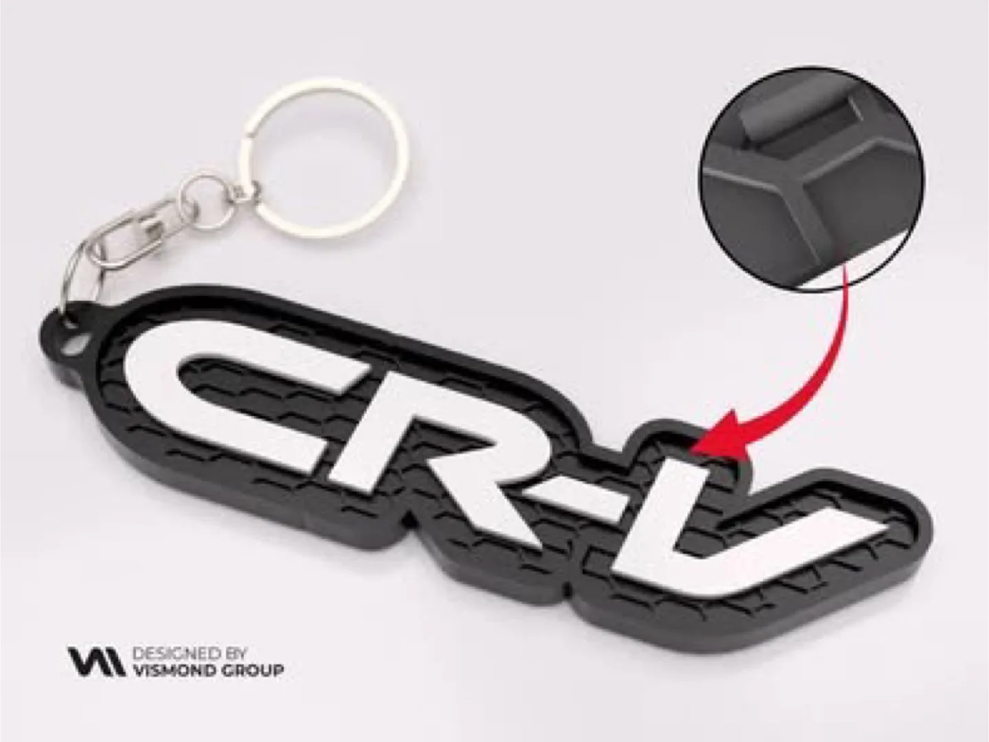 3D printed CRV logo keychain image indicator(6)