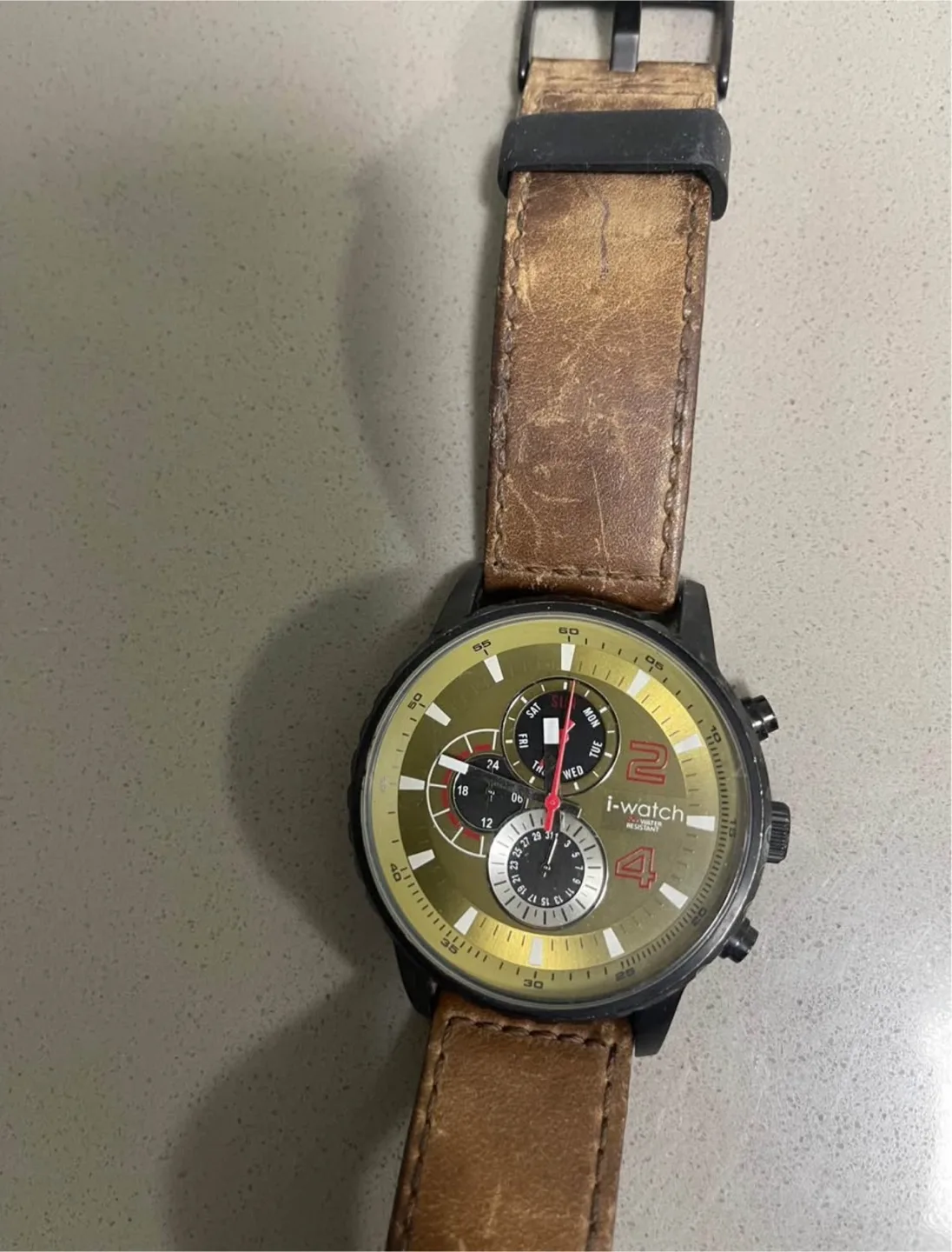 i-watch Brown Leather Strap Watch image indicator(2)