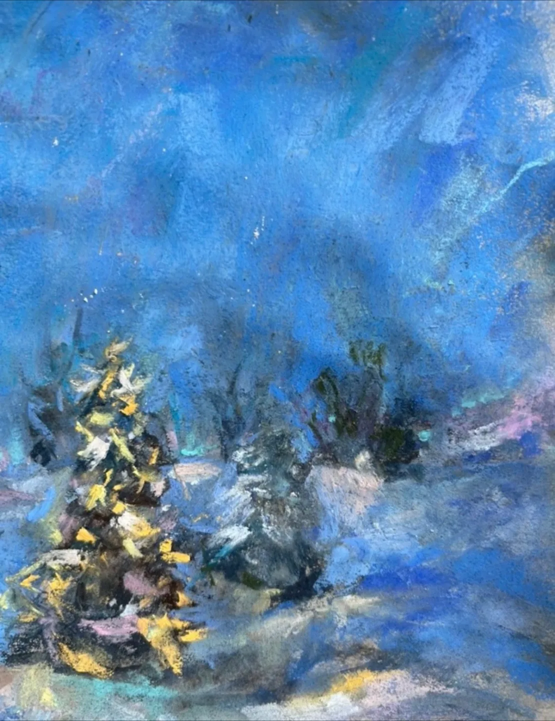 “Frosted Pines” original pastel painting image indicator(3)