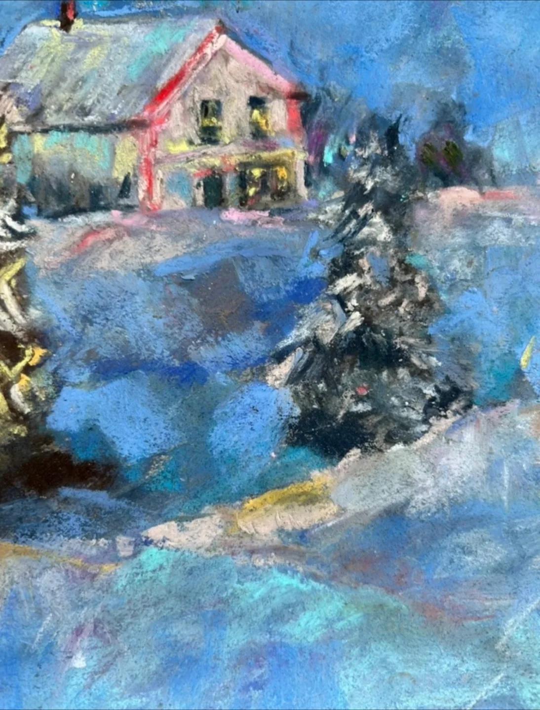“Frosted Pines” original pastel painting image indicator(4)