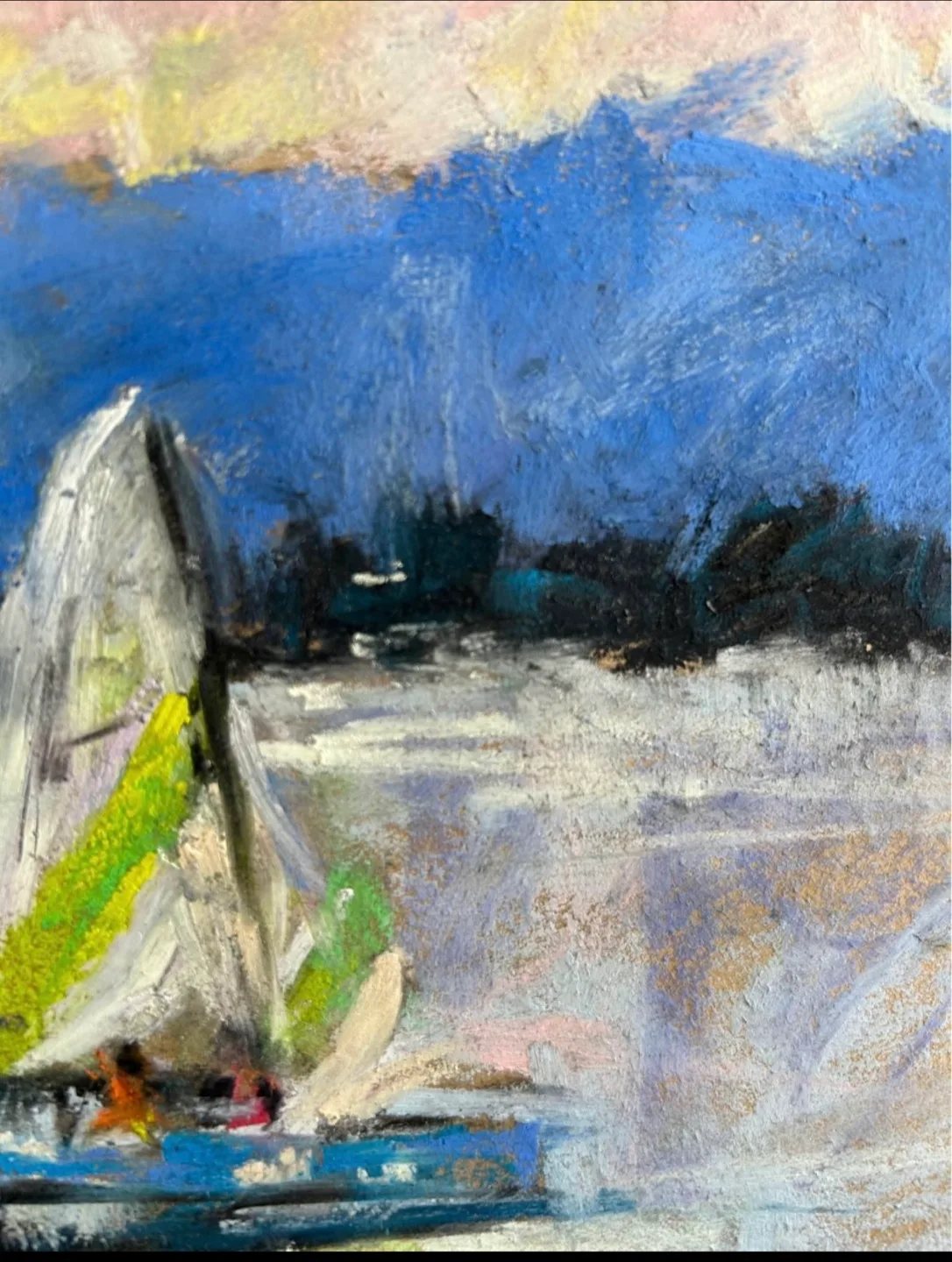 “Sailing” Original pastel painting image indicator(4)