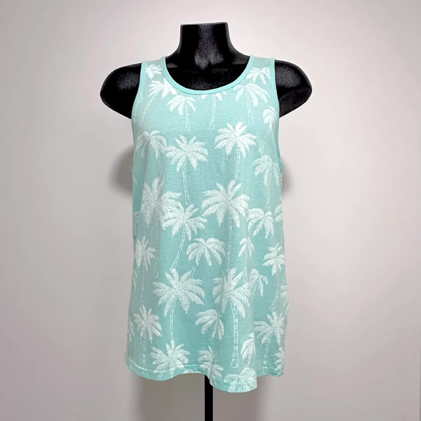 Men’s seafoam palm tree tank (size Large) thumbnail