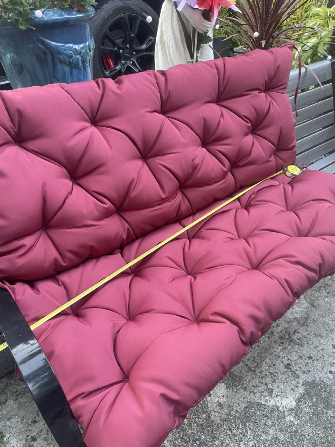 Burgundy Bench Cushion - 50 inches