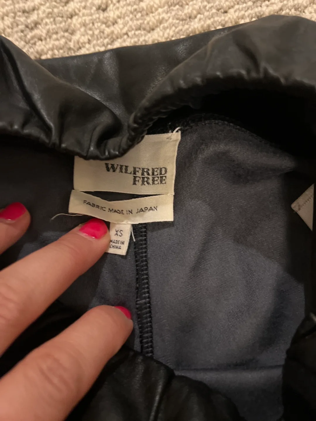 Wilfred Free Black Faux Leather Leggings - XS thumbnail