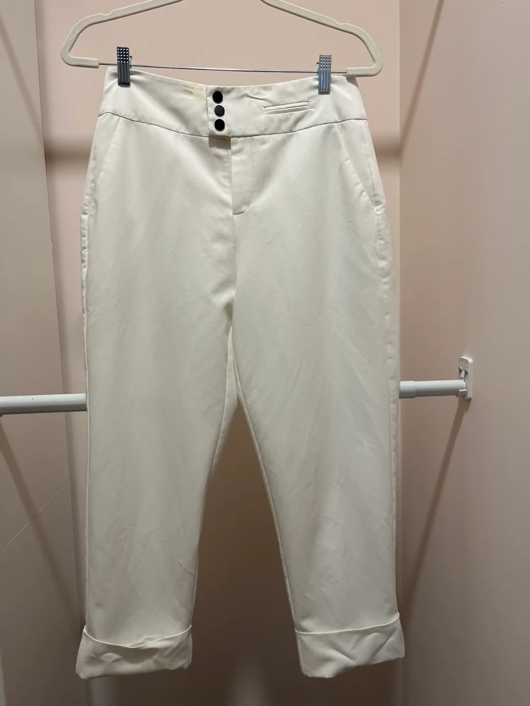 White Cropped Trousers thumbnail
