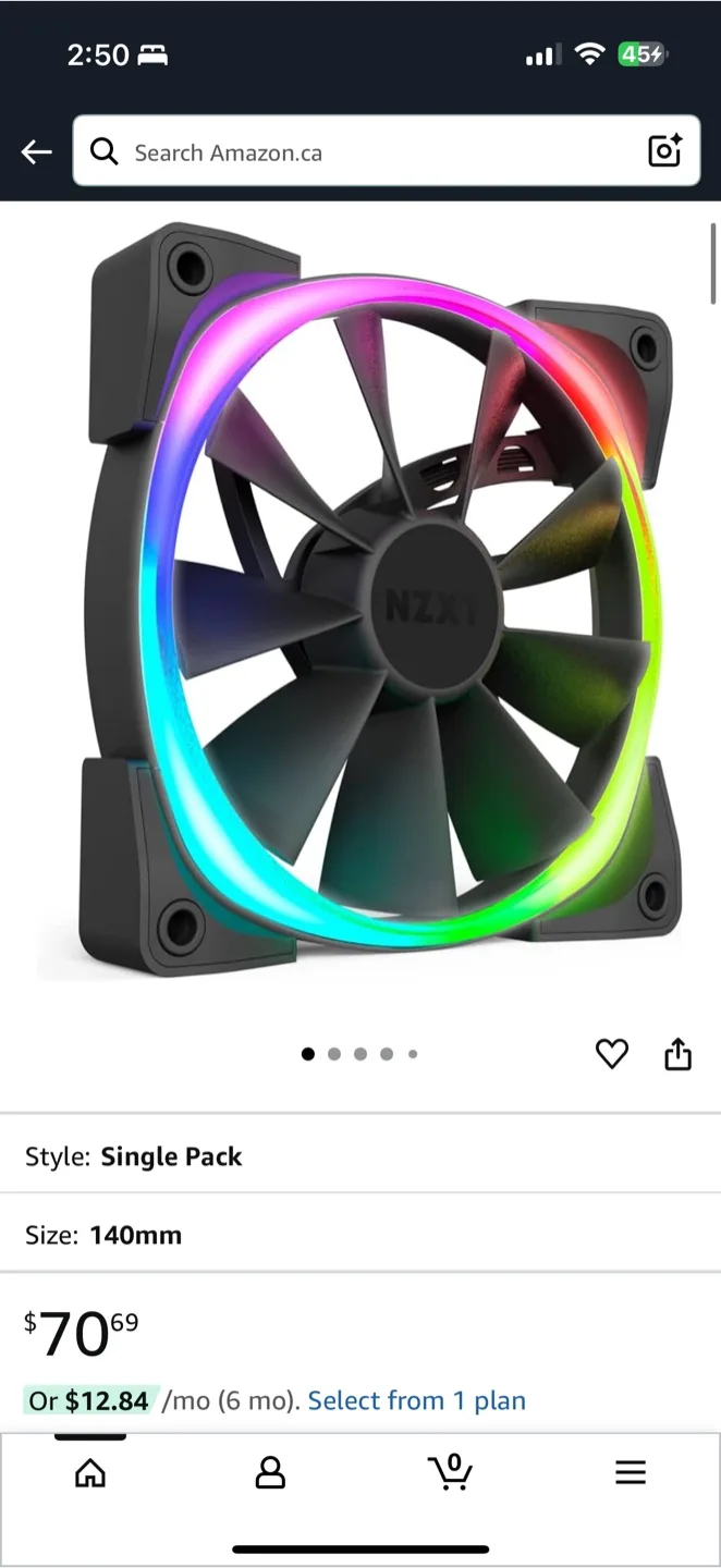 2X NZXT 140mm RGB Case Fans thumbnail