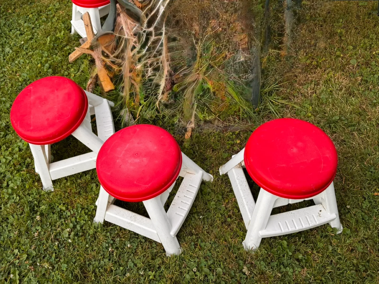 Red & White Plastic Stools thumbnail