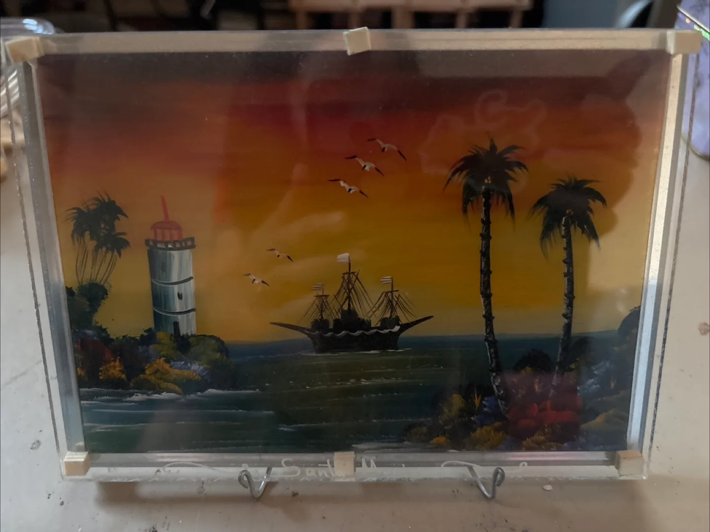 Framed Seascape Painting thumbnail