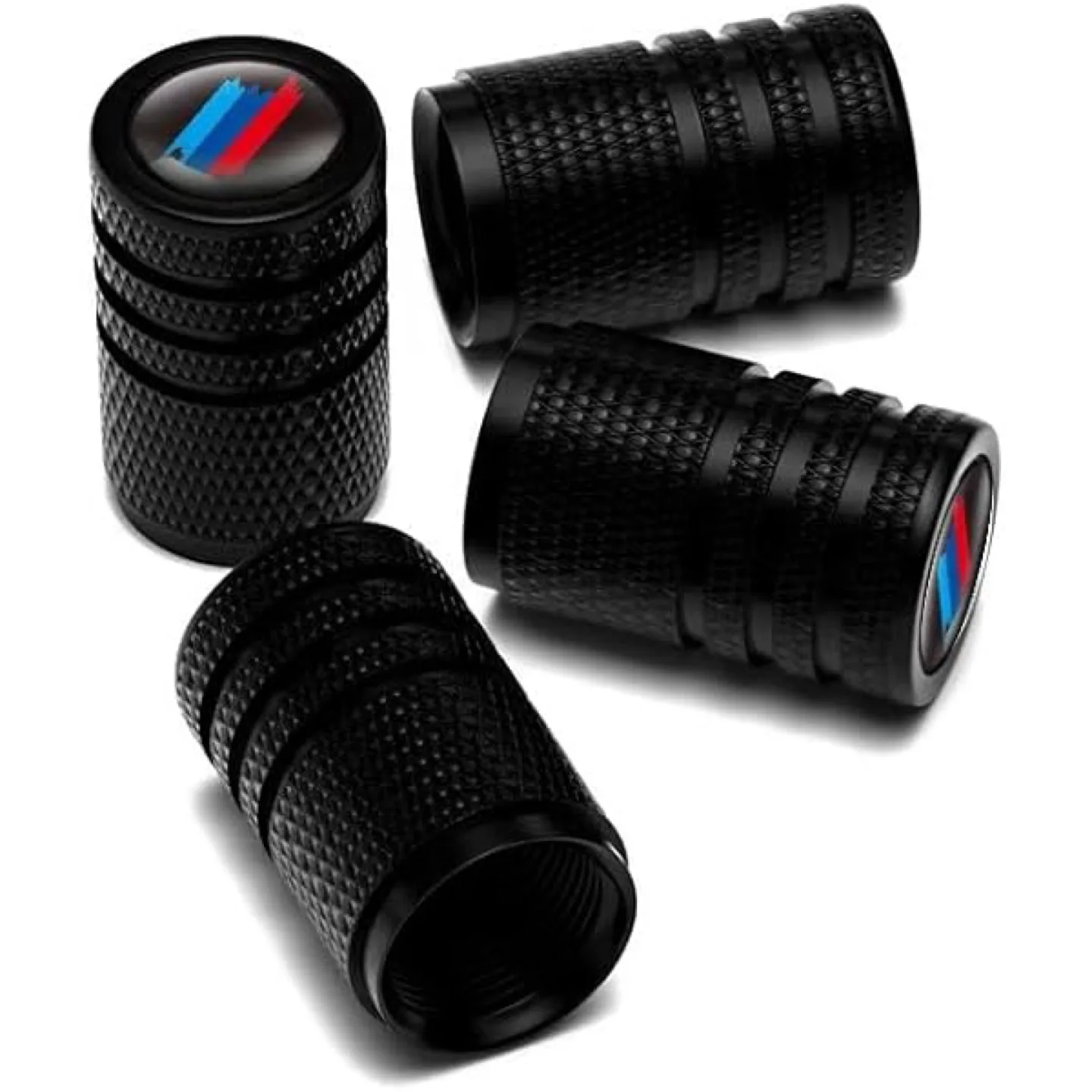 BMW Black Tire Valve Stem Caps (Set of 4) thumbnail