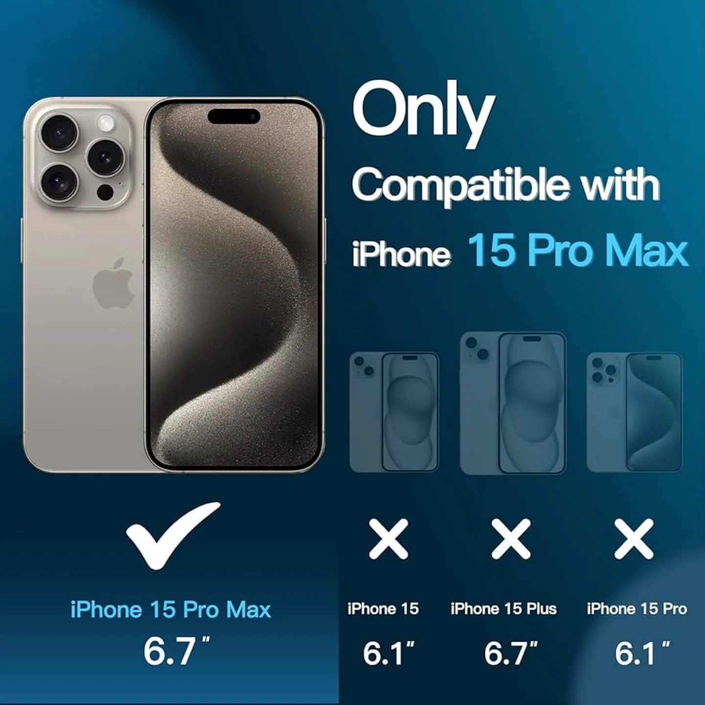 JETech iPhone 15 Pro Max Screen Protector - New! image indicator(3)