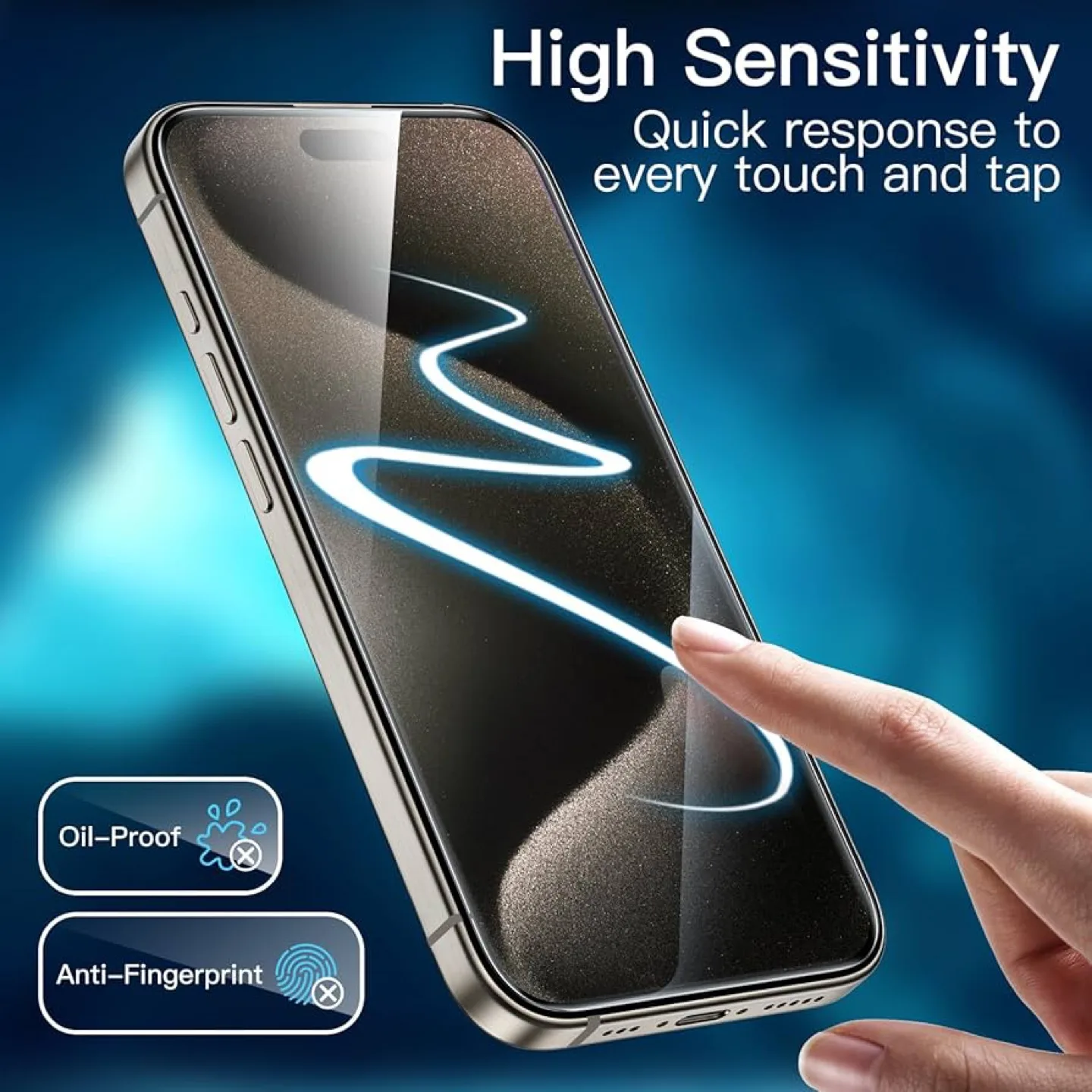 JETech iPhone 15 Pro Max Screen Protector - New! image indicator(7)