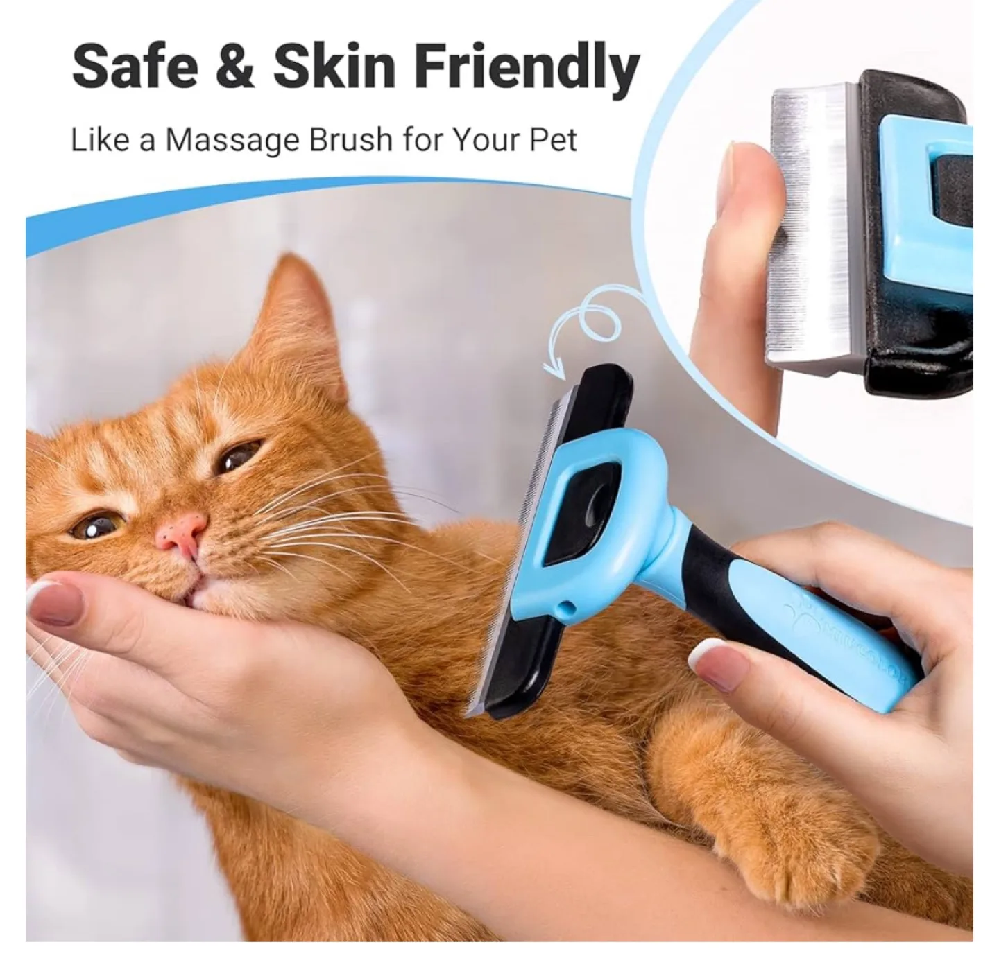 MIU COLOR Pet Grooming Brush - Blue image indicator(5)