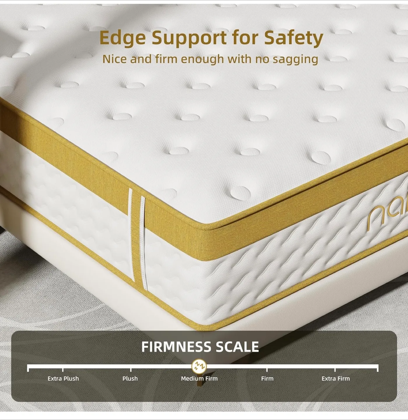 Queen 12-Inch Gel Memory Foam Mattress. Naiveer Brand. image indicator(7)