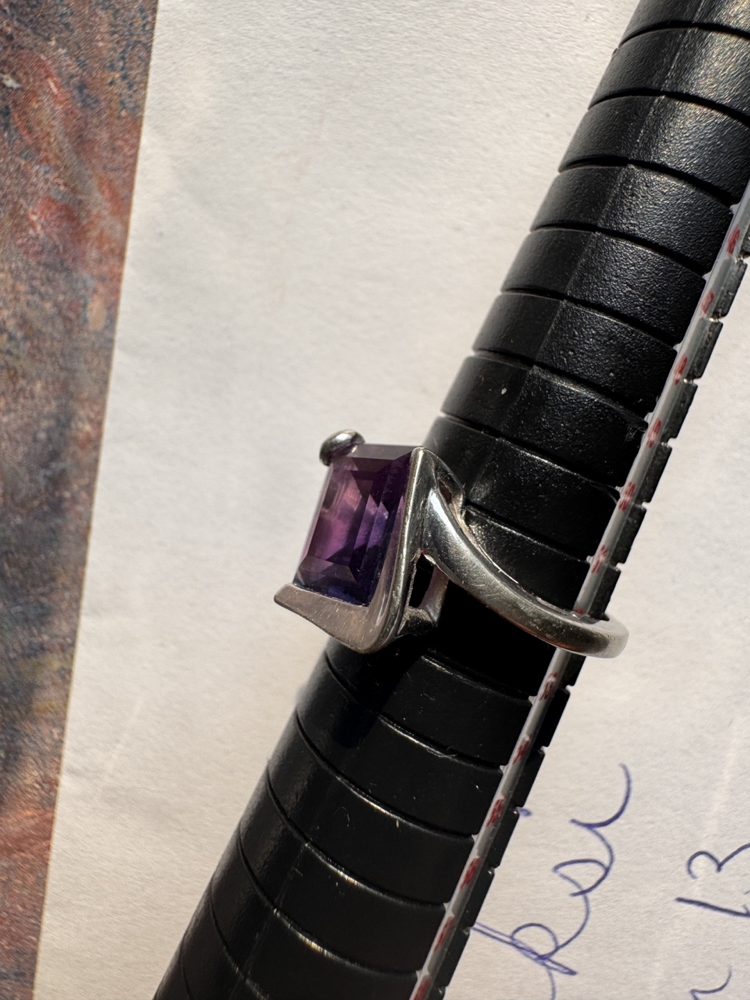 10k white gold Alexandrite ring. - photo 3