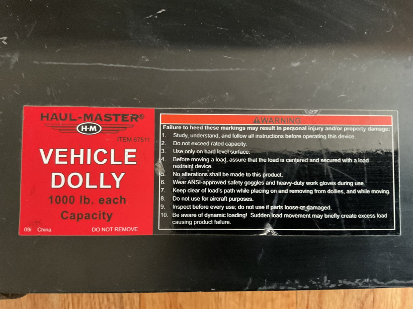 Haul-Master Vehicle Dolly - 1000 lb Capacity - photo 4