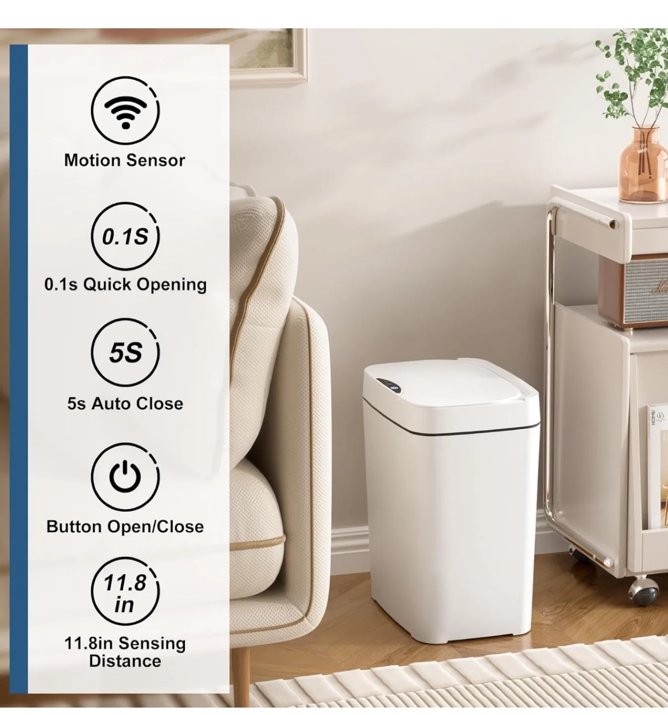 Automatic Motion Sensor Trash Can - 2.7 Gal thumbnail
