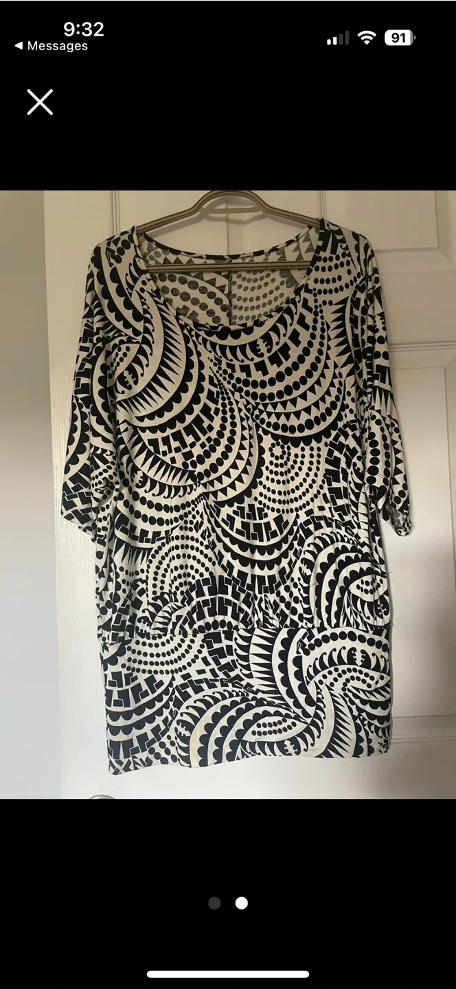 Black & White Patterned Dress thumbnail