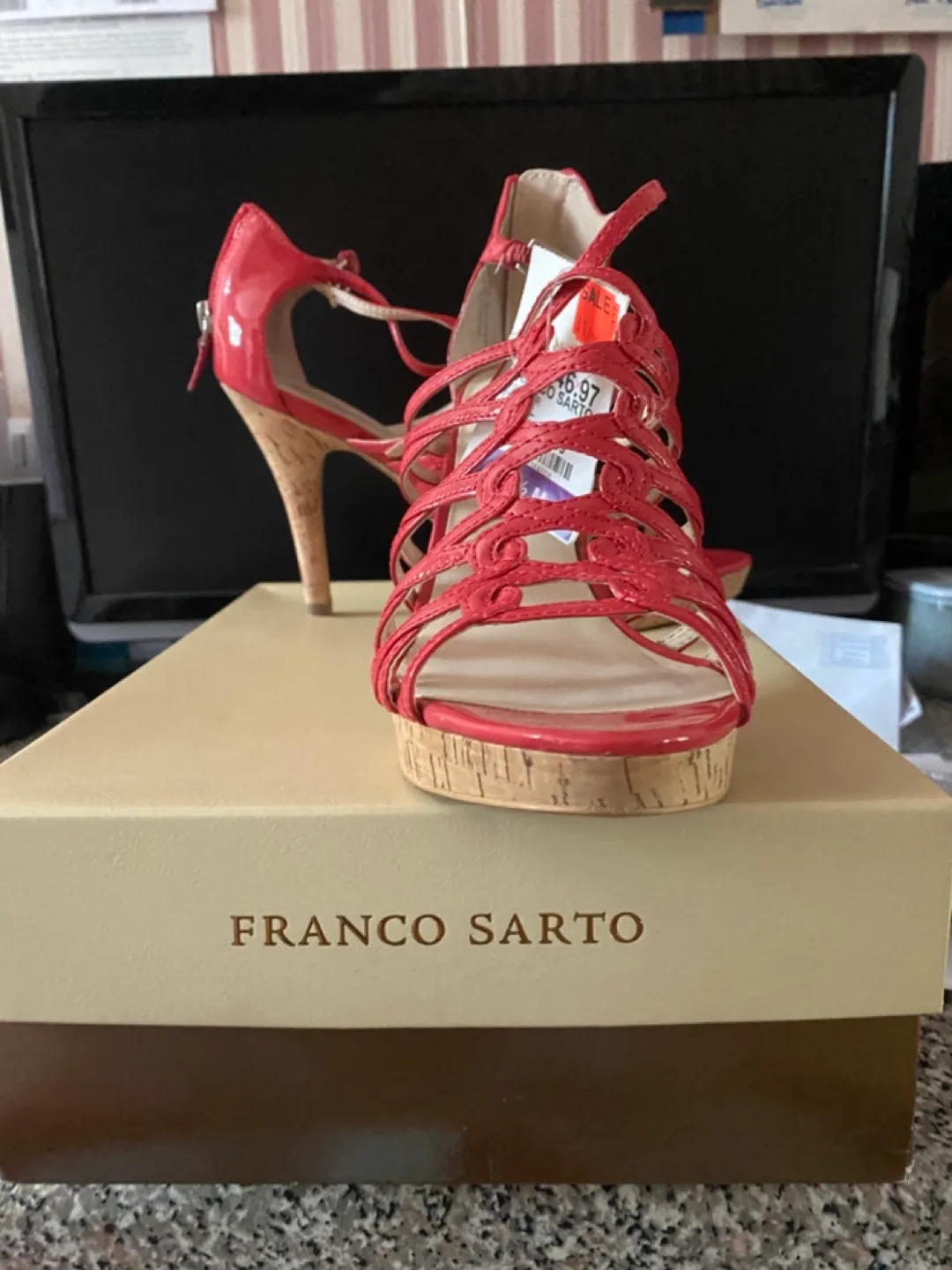 Franco Sarto Red Heels - Size 7.5-8 image indicator(3)