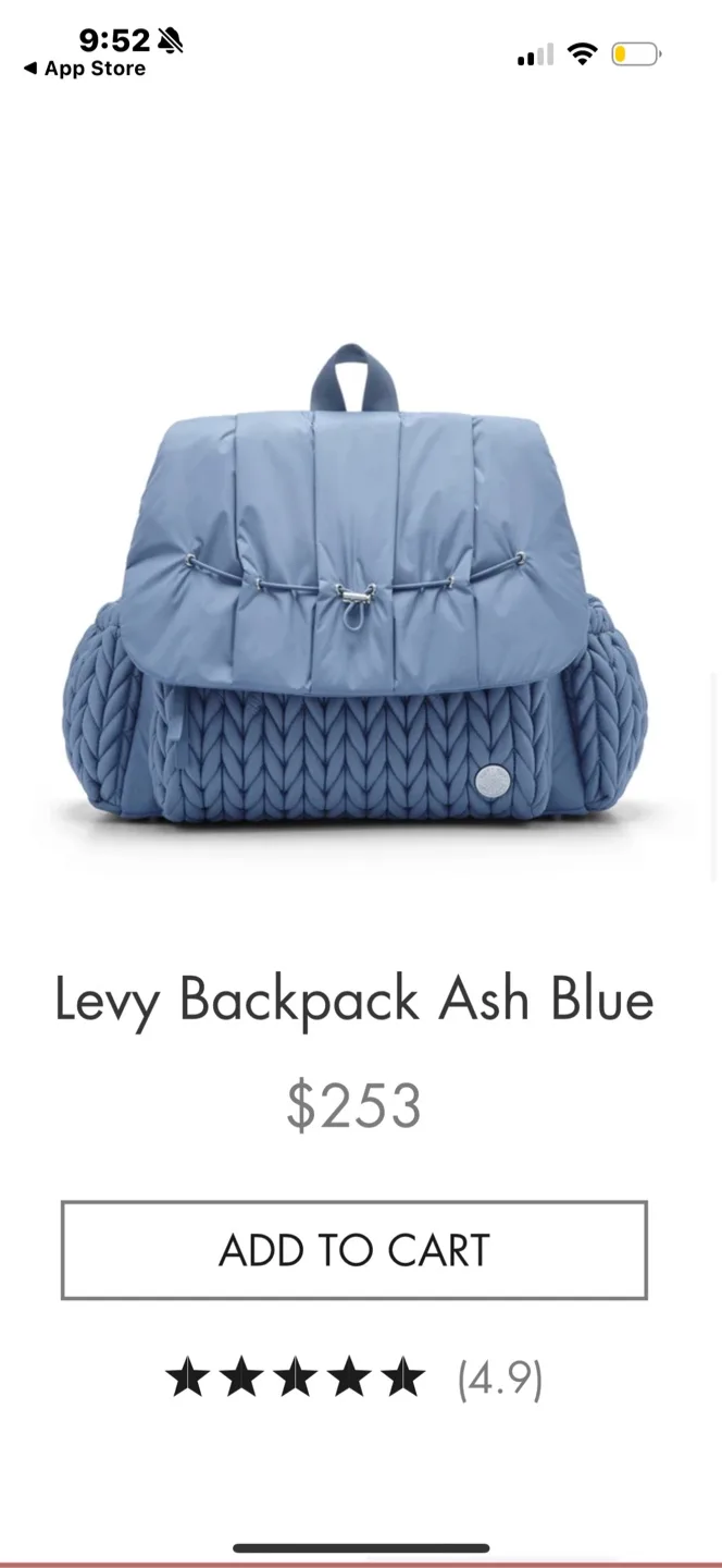 Happ Brand Levy Backpack Diaper Bag - Ash Blue thumbnail
