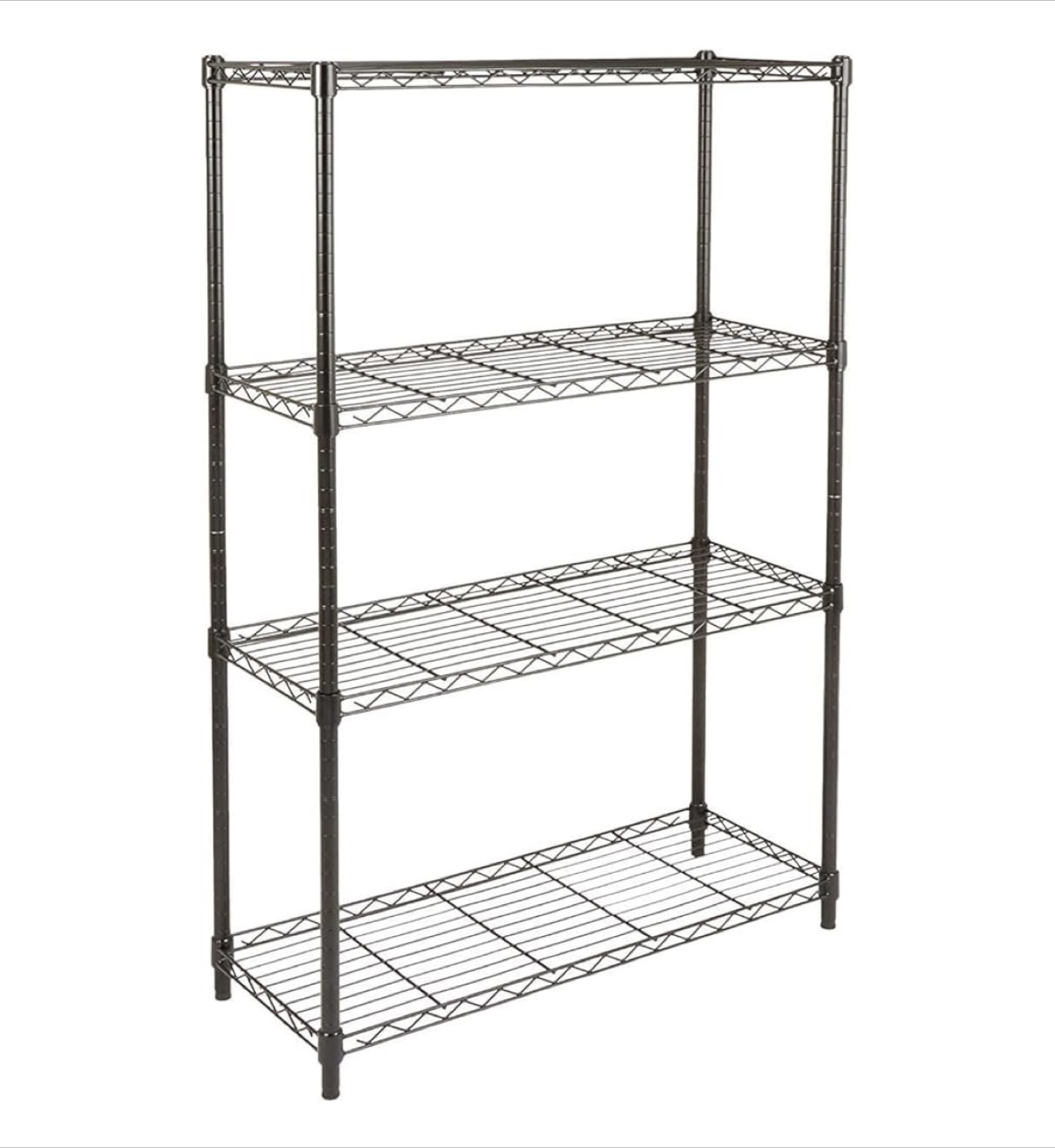 4-Tier Metal Wire Shelving Unit - Bronze