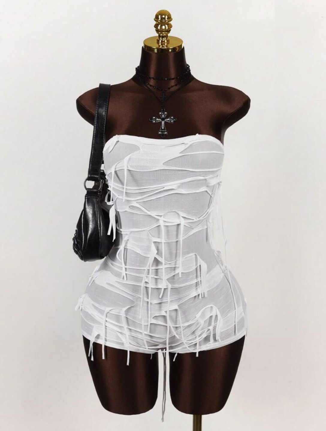 Sheer White Tube Romper