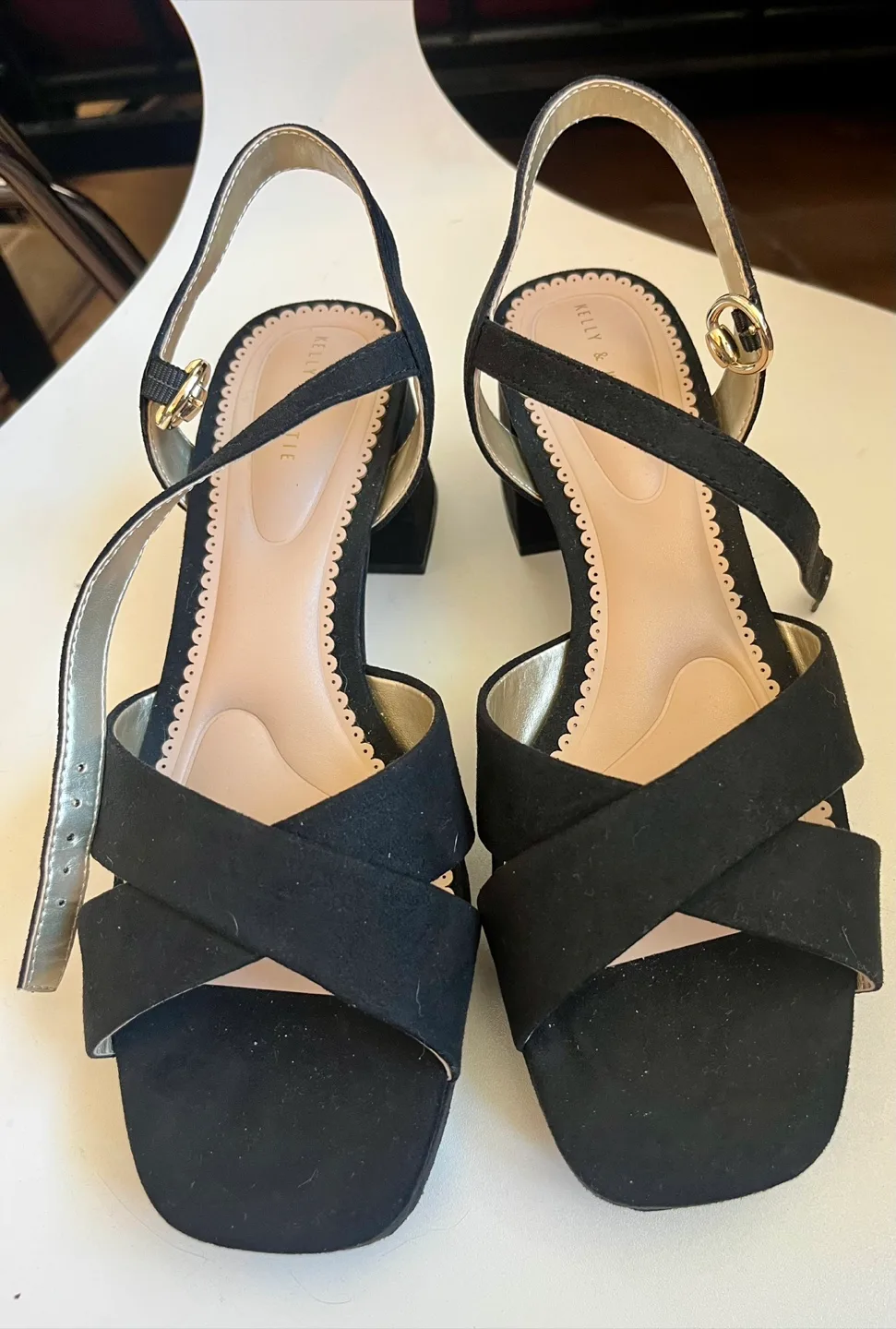 Brand New Kelly & Katie Black Platform Sandals image indicator(6)
