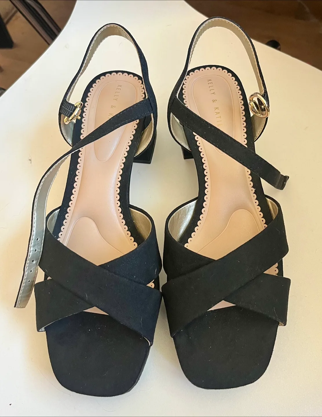 Brand New Kelly & Katie Black Platform Sandals image indicator(5)