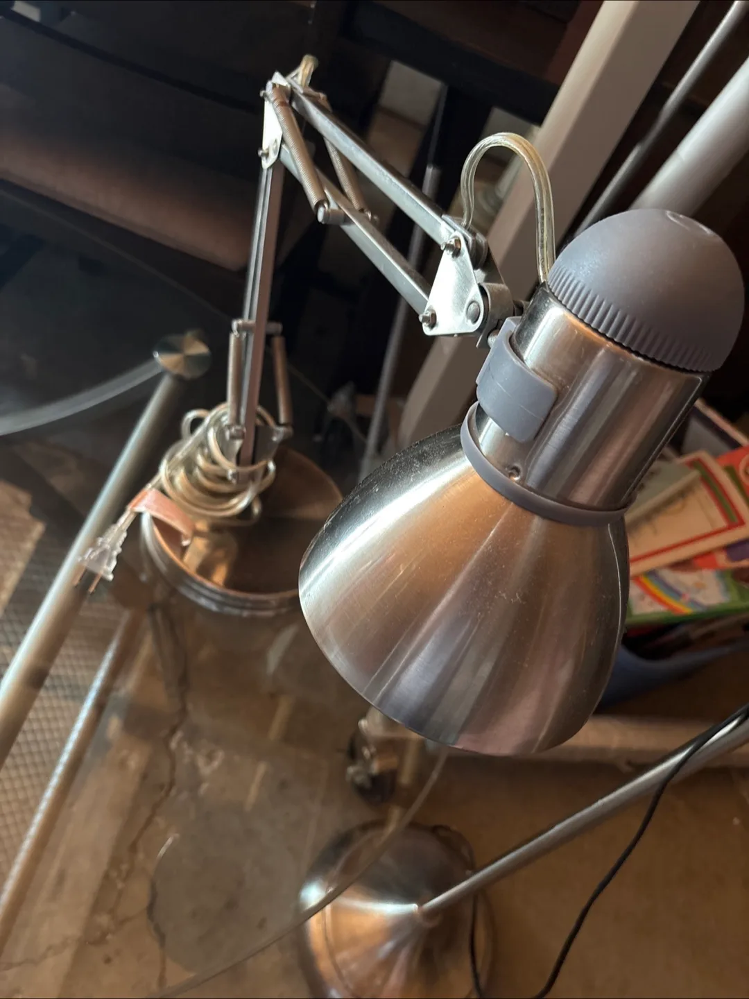 Adjustable Silver Desk Lamp thumbnail