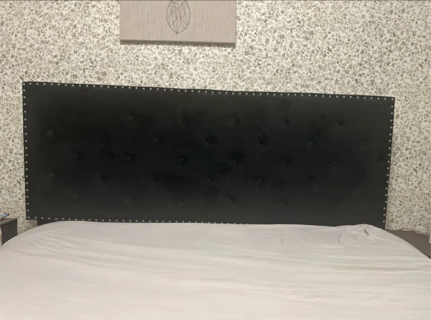 Black Velvet Tufted Headboard