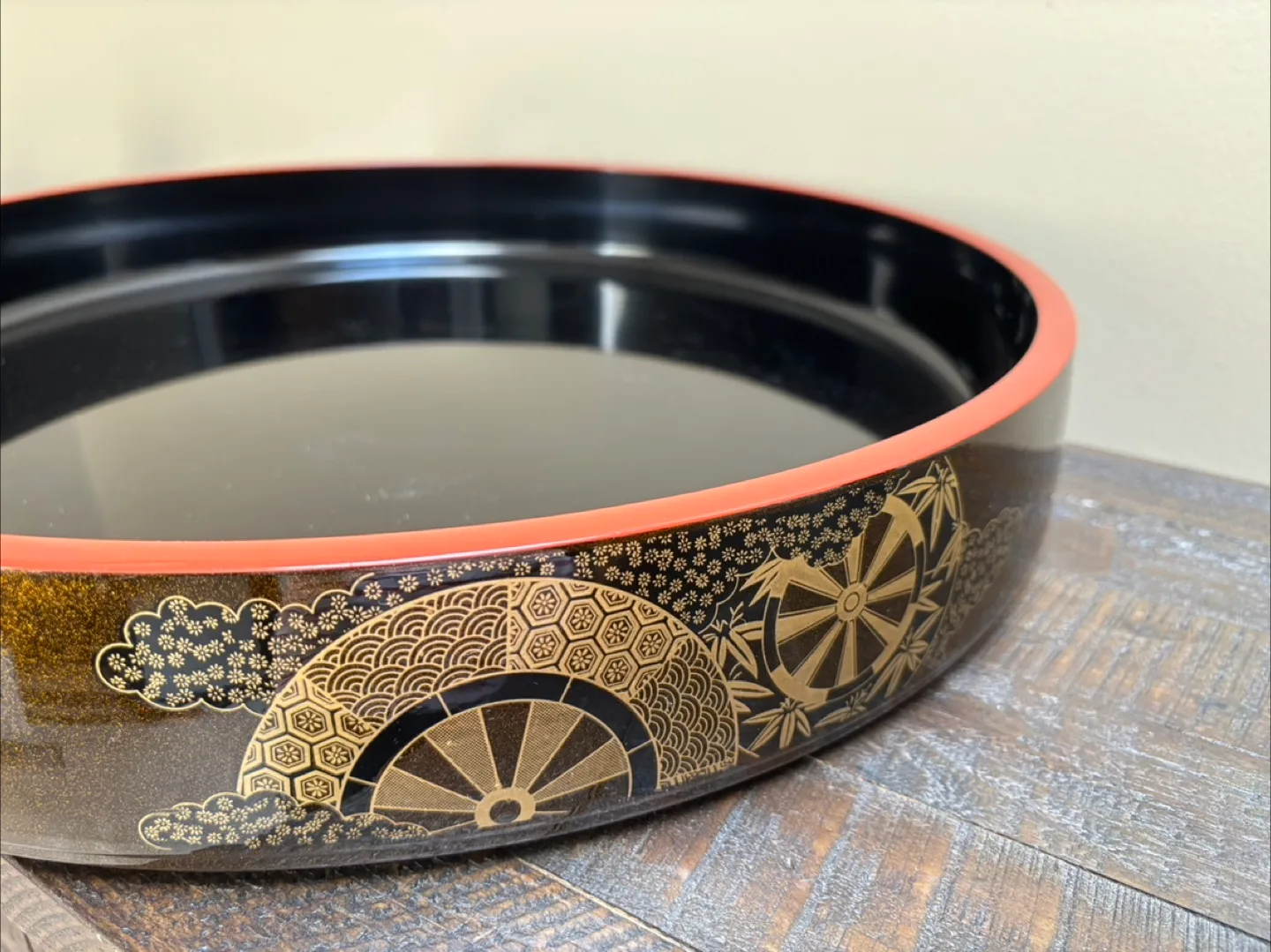 Japanese large Lacquerware Sushi Tray image indicator(2)