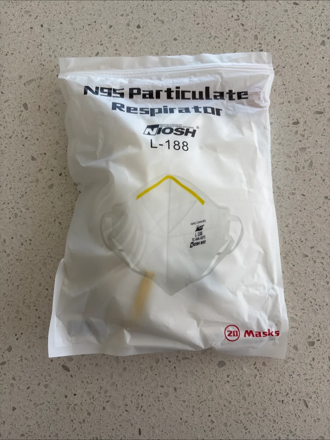 FREE NIOSH N95 Particulate Respirator L-188 (20 Masks) thumbnail