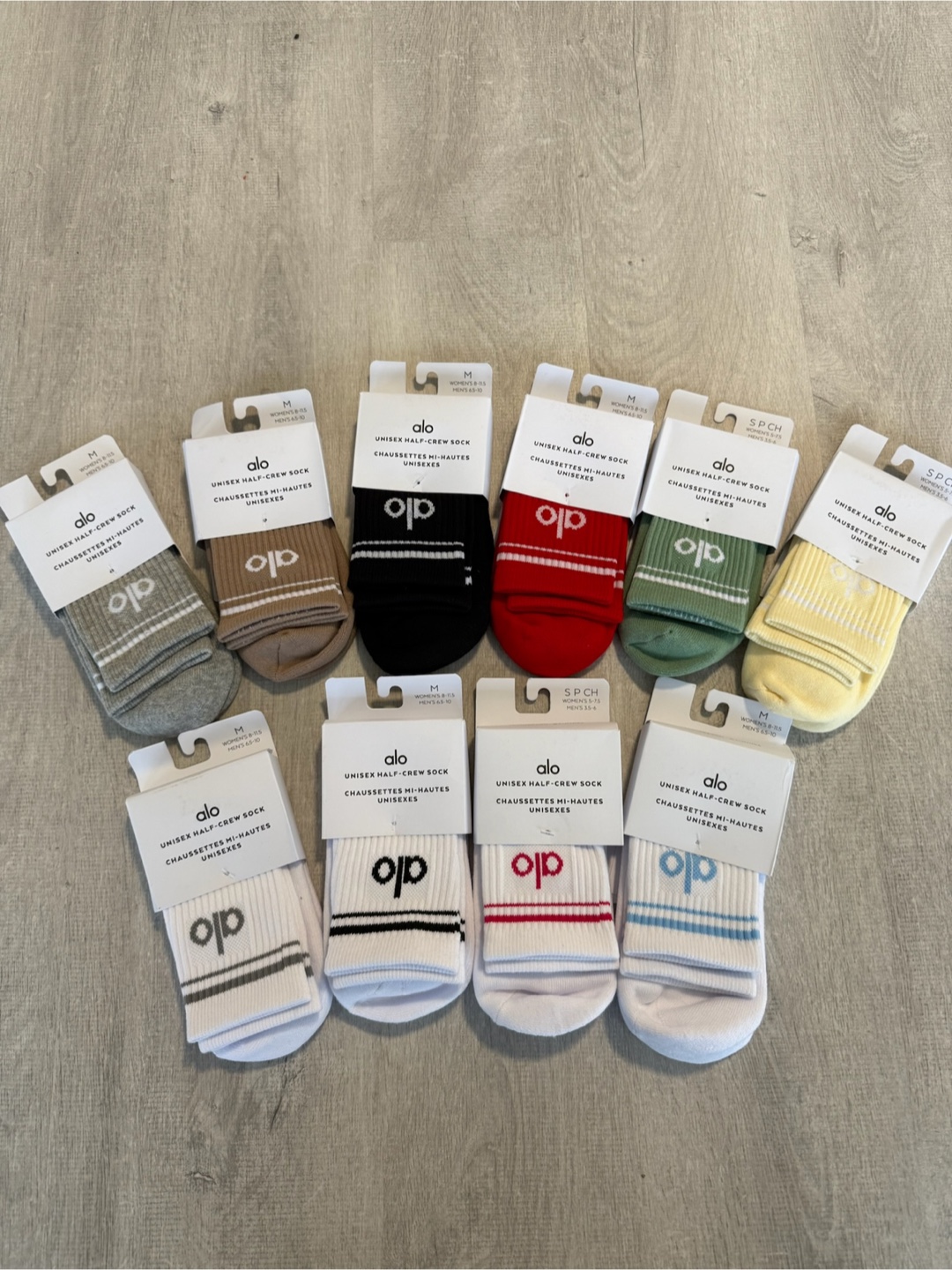 New Alo Unisex Half-Crew Socks