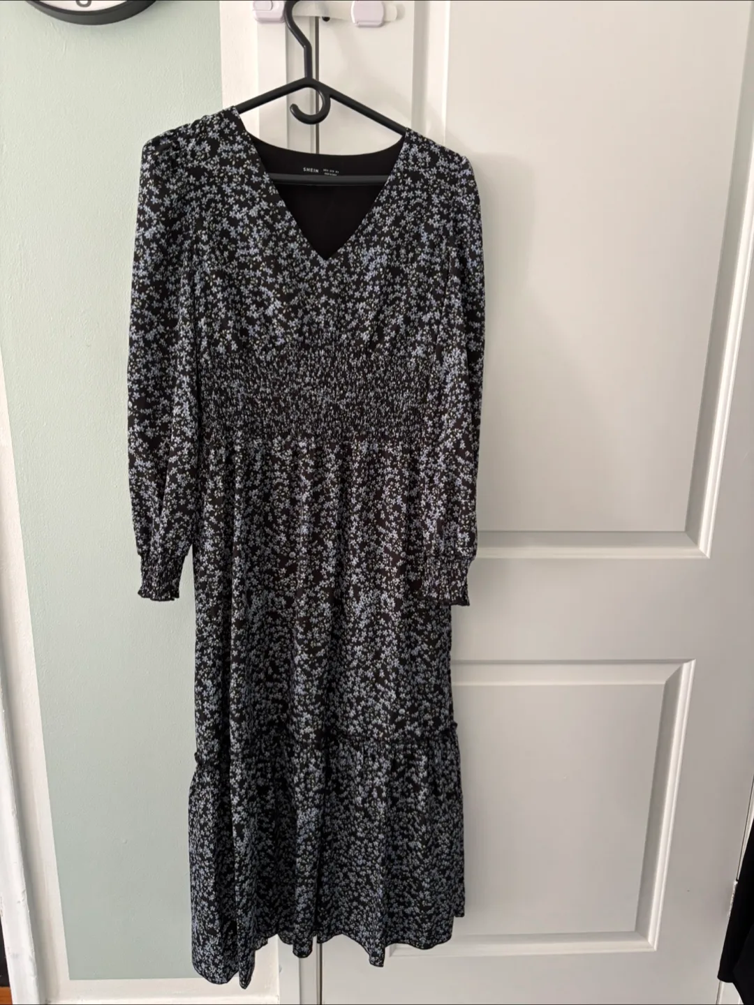 Shein Floral Print Long Sleeve Dress - Size M thumbnail