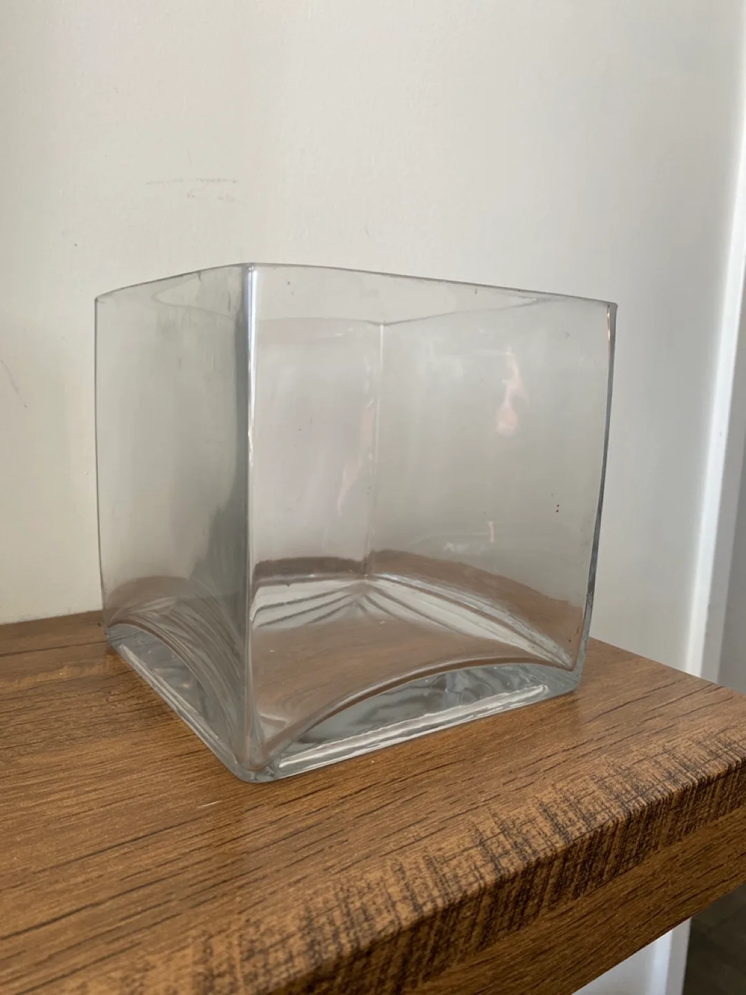 Clear Glass Cube Vase thumbnail