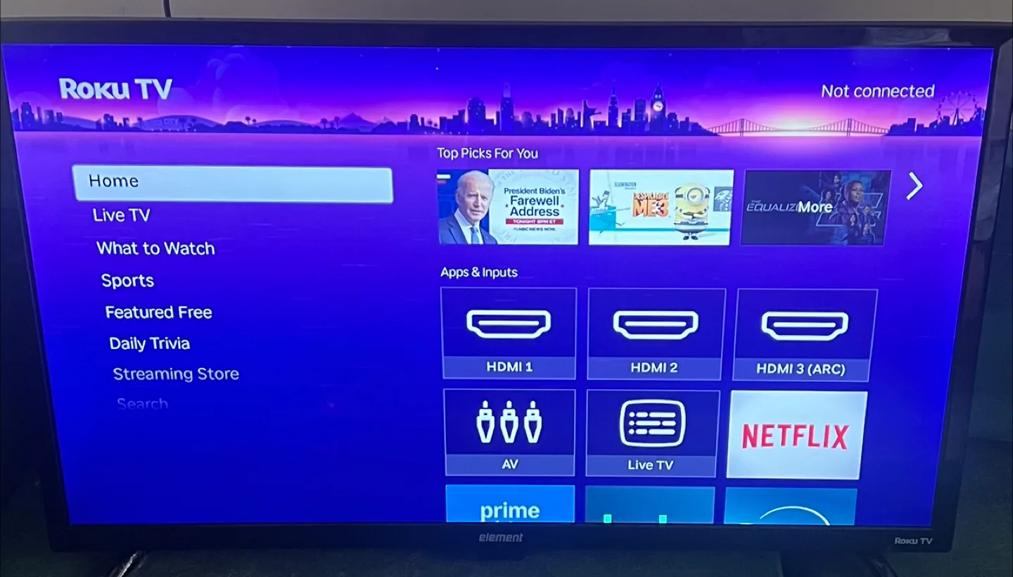 Element Roku TV 29 inch by 18 inch thumbnail