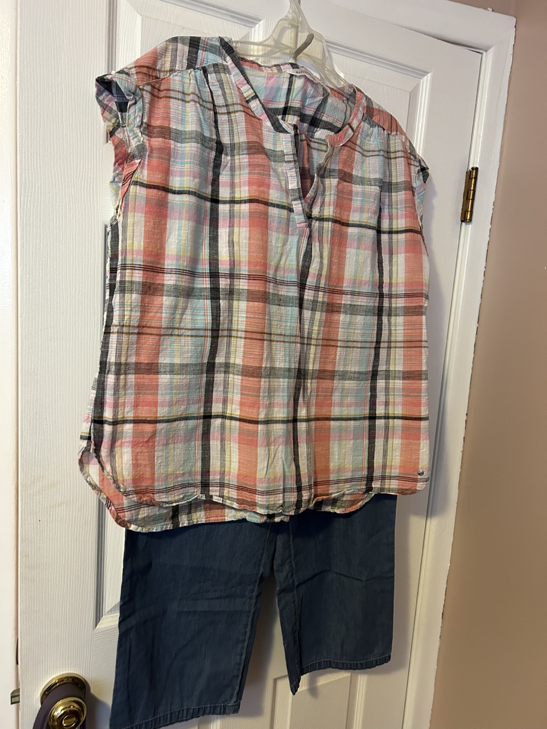 Light weight Jean Capris and Plaid Shirt - photo 2