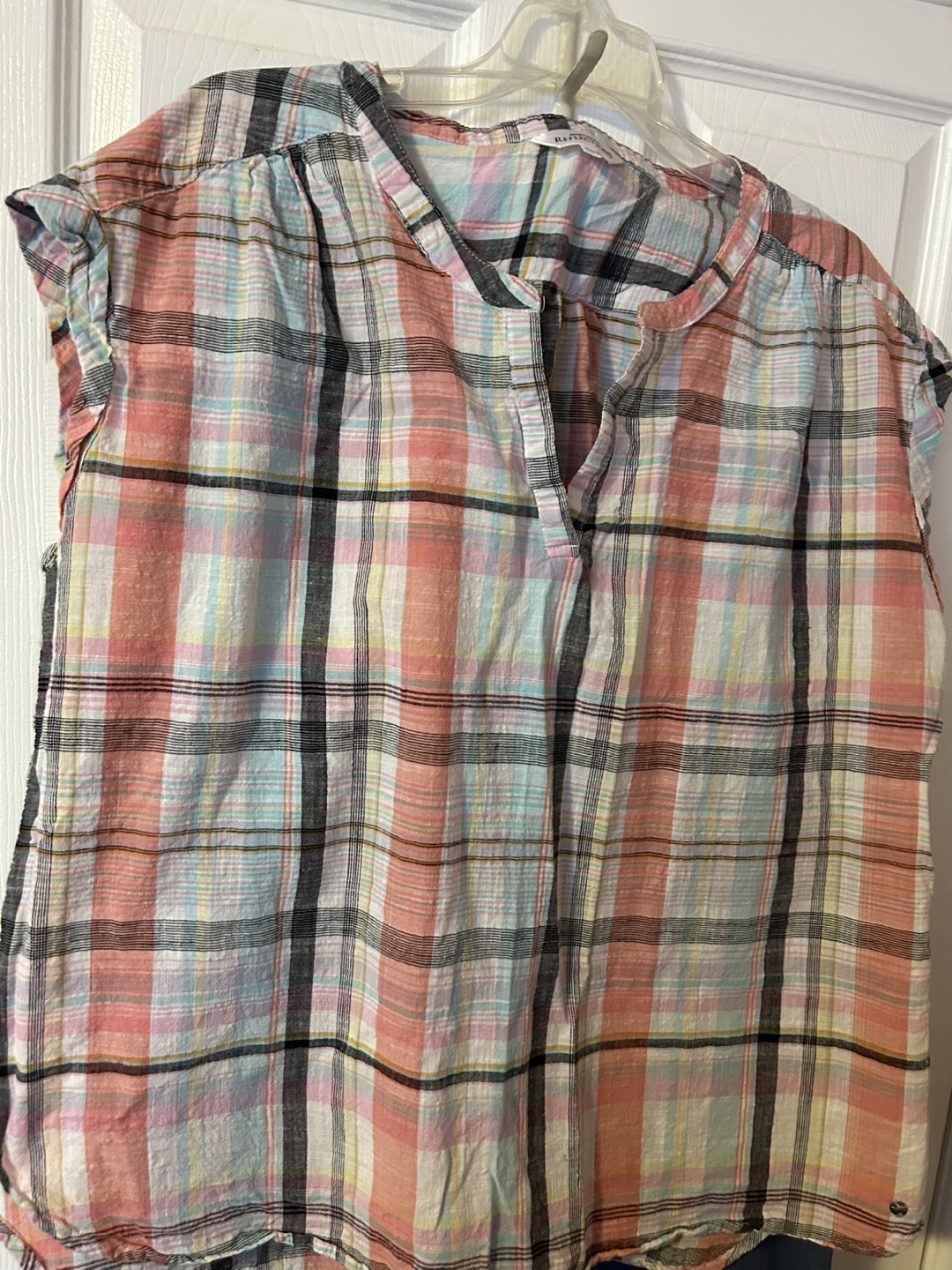 Light weight Jean Capris and Plaid Shirt