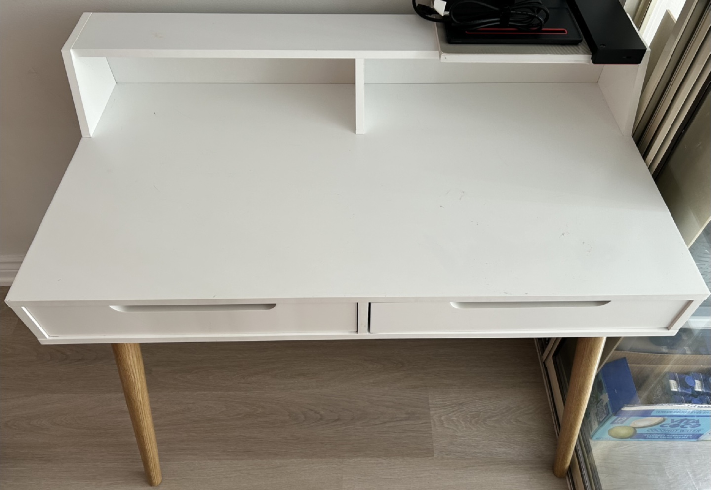 Computer writing desk with drawers, small desk makeup vanity - photo 3