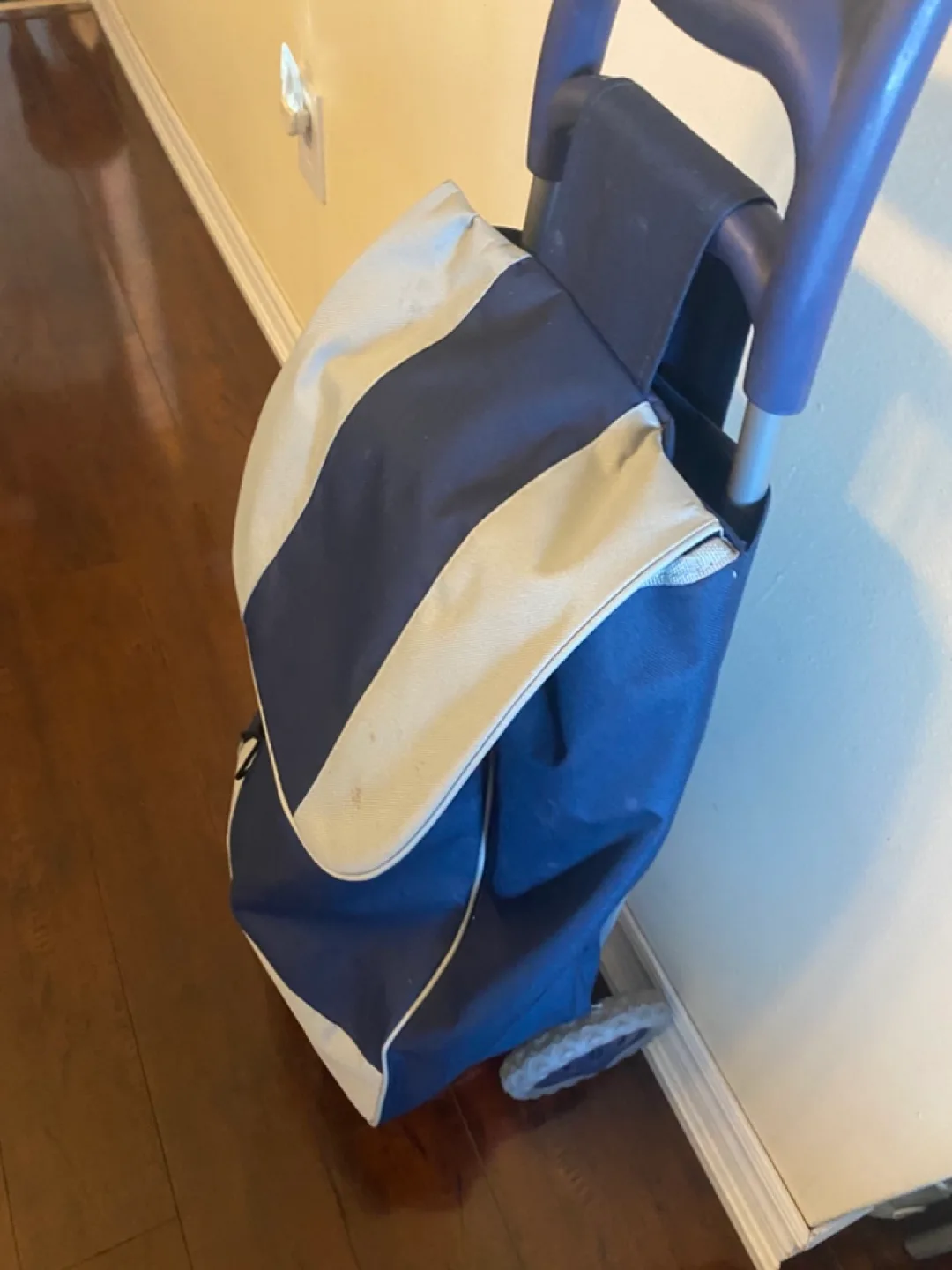 Rolling Shopping Cart - Blue & White image indicator(5)