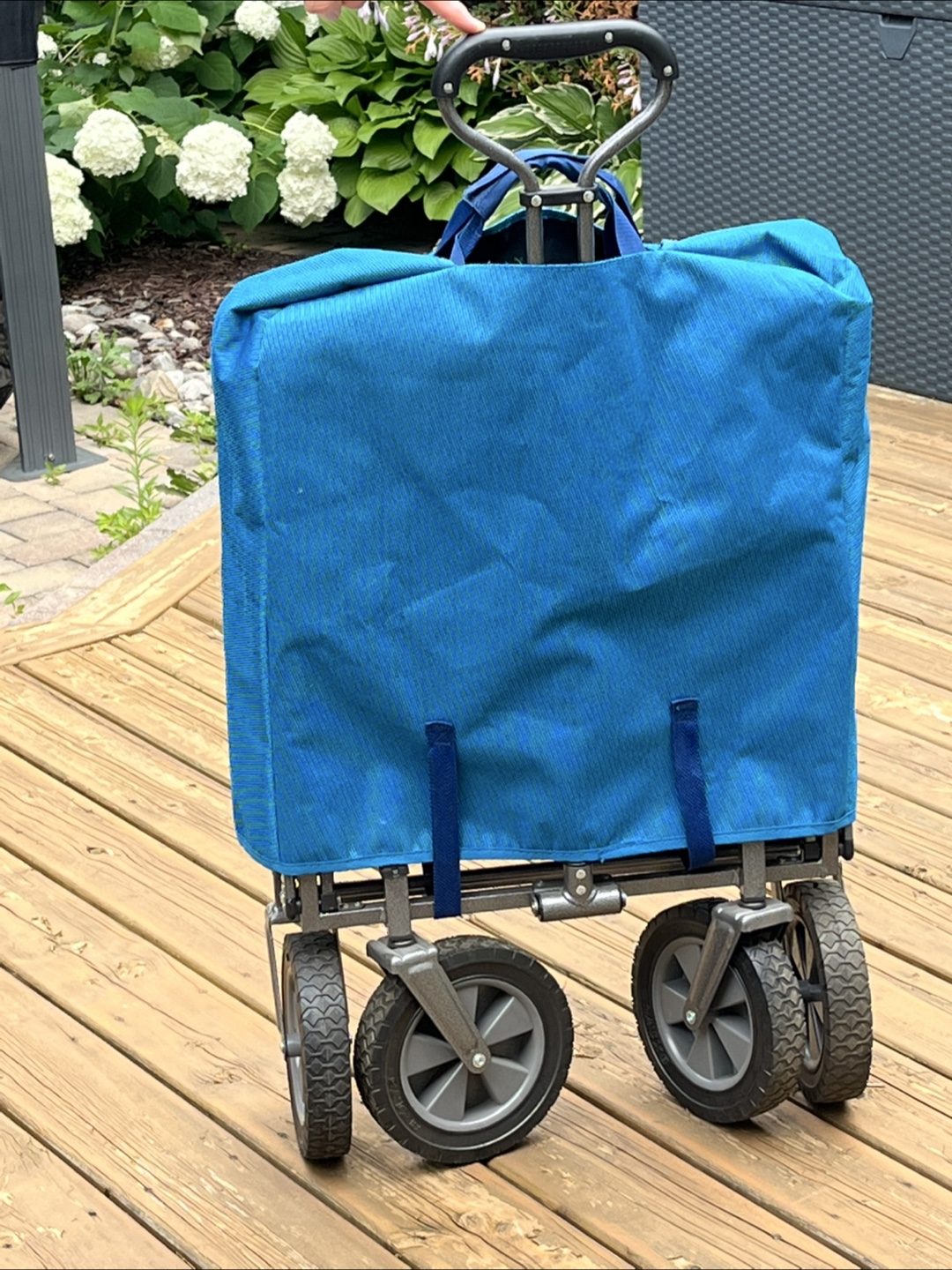 Foldable Outdoor Utility Wagon Cart - Blue - photo 2