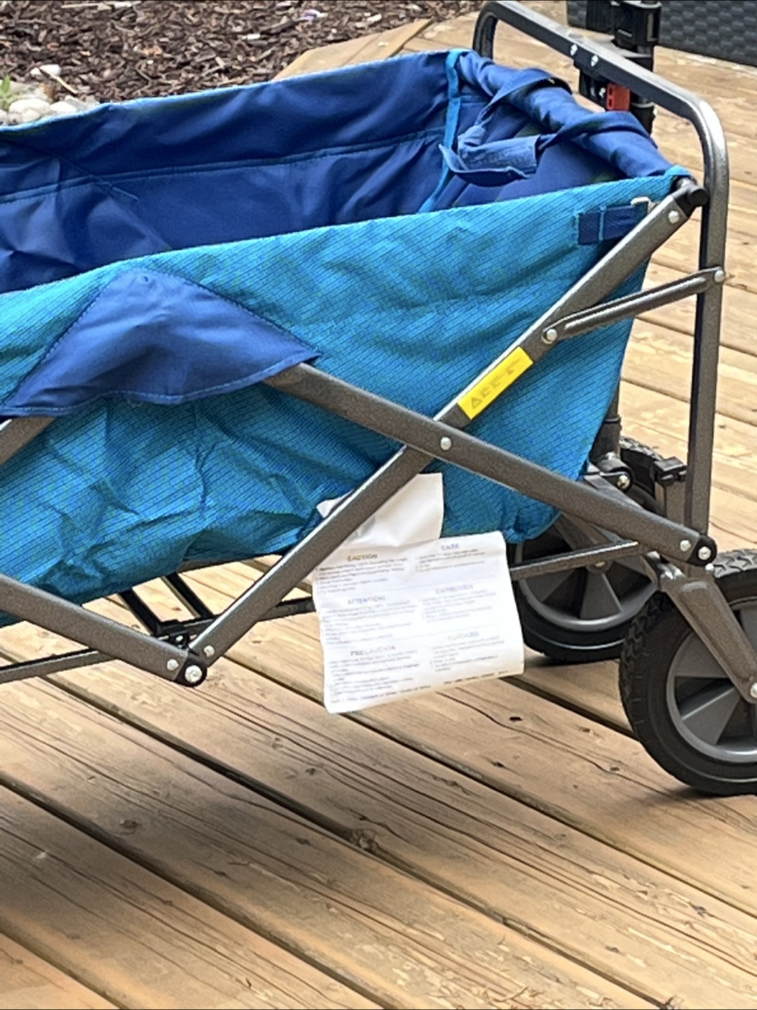 Foldable Outdoor Utility Wagon Cart - Blue - photo 3
